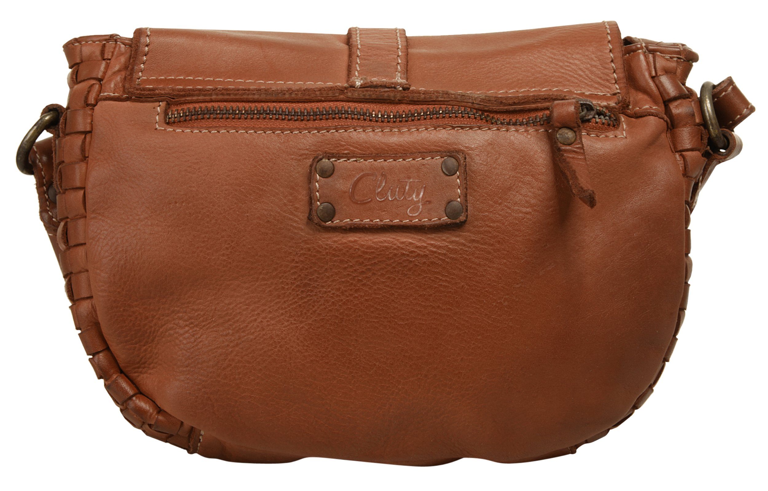 Cluty Schoudertas echt leer, made in italy