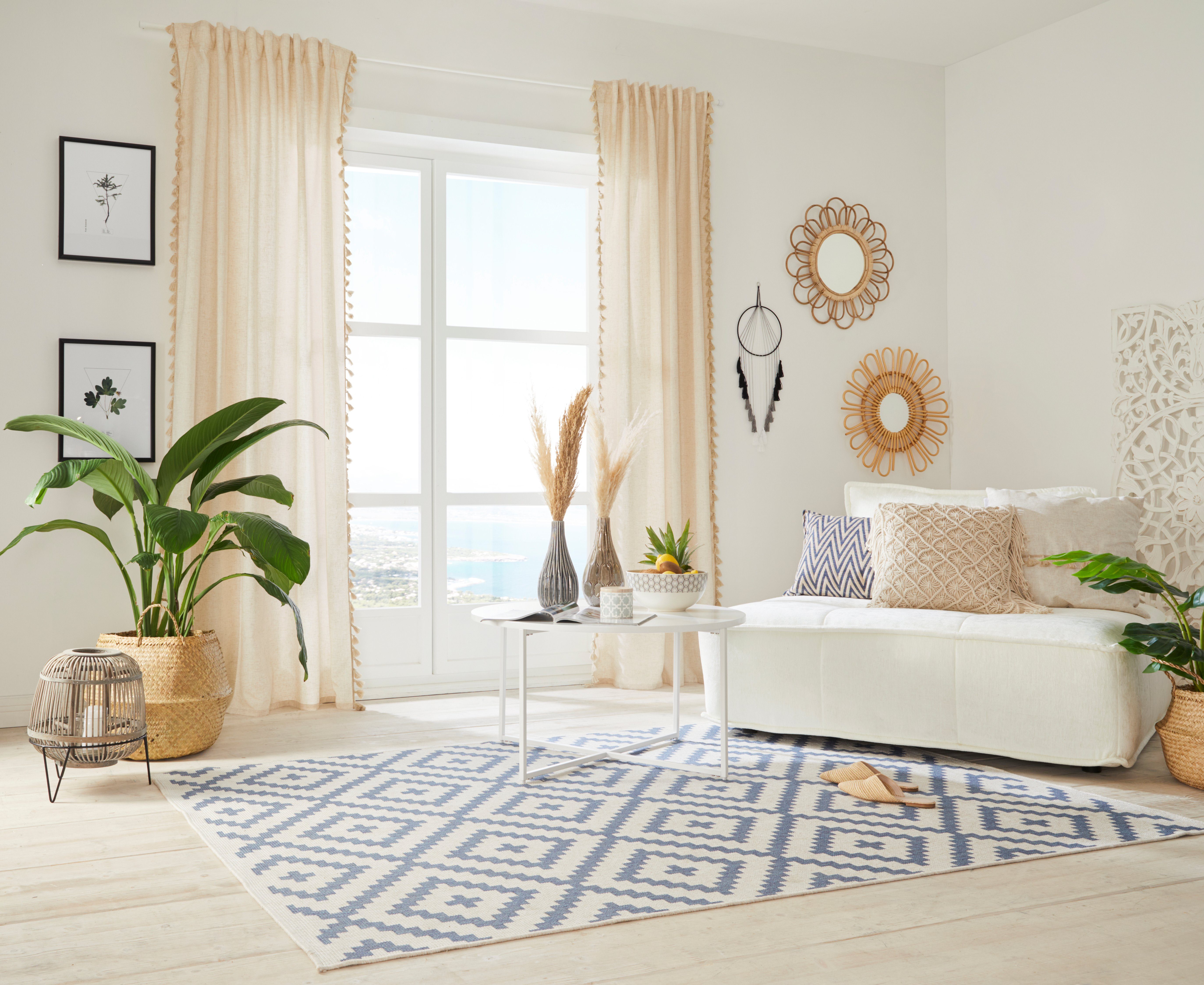 my home Vloerkleed Ronda tweezijdig te gebruiken kleed Sisal-look, platweefsel, in- en outdoor, geometrisch boho design