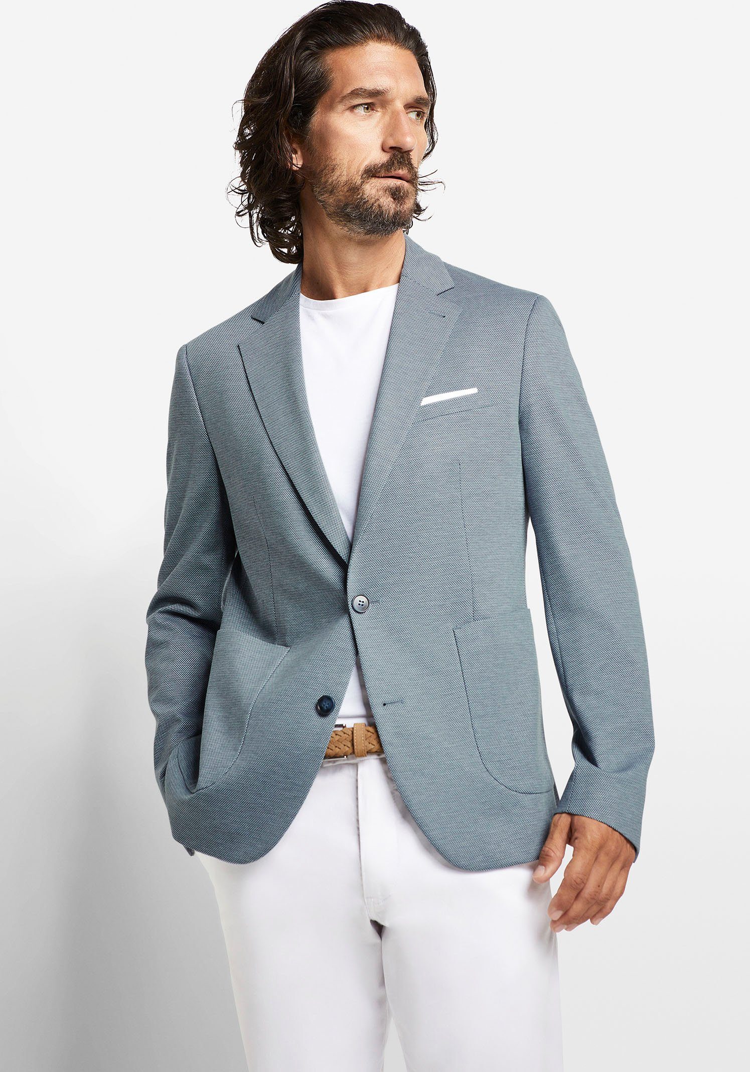 Cinque Colbert bij een pak CIDATI met modieuze structuur heren colberts & blazers maat 54 blauw