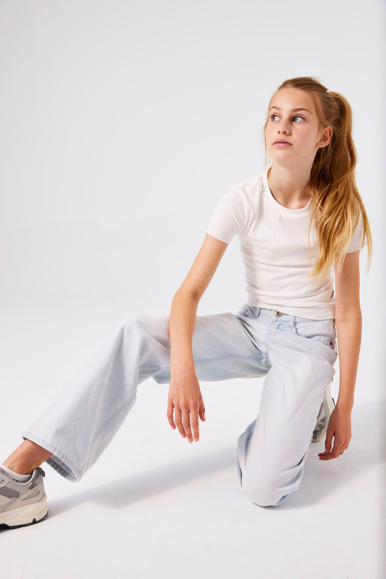 Garcia Straight jeans Ilvy voor meisjes, met wijde pijpen