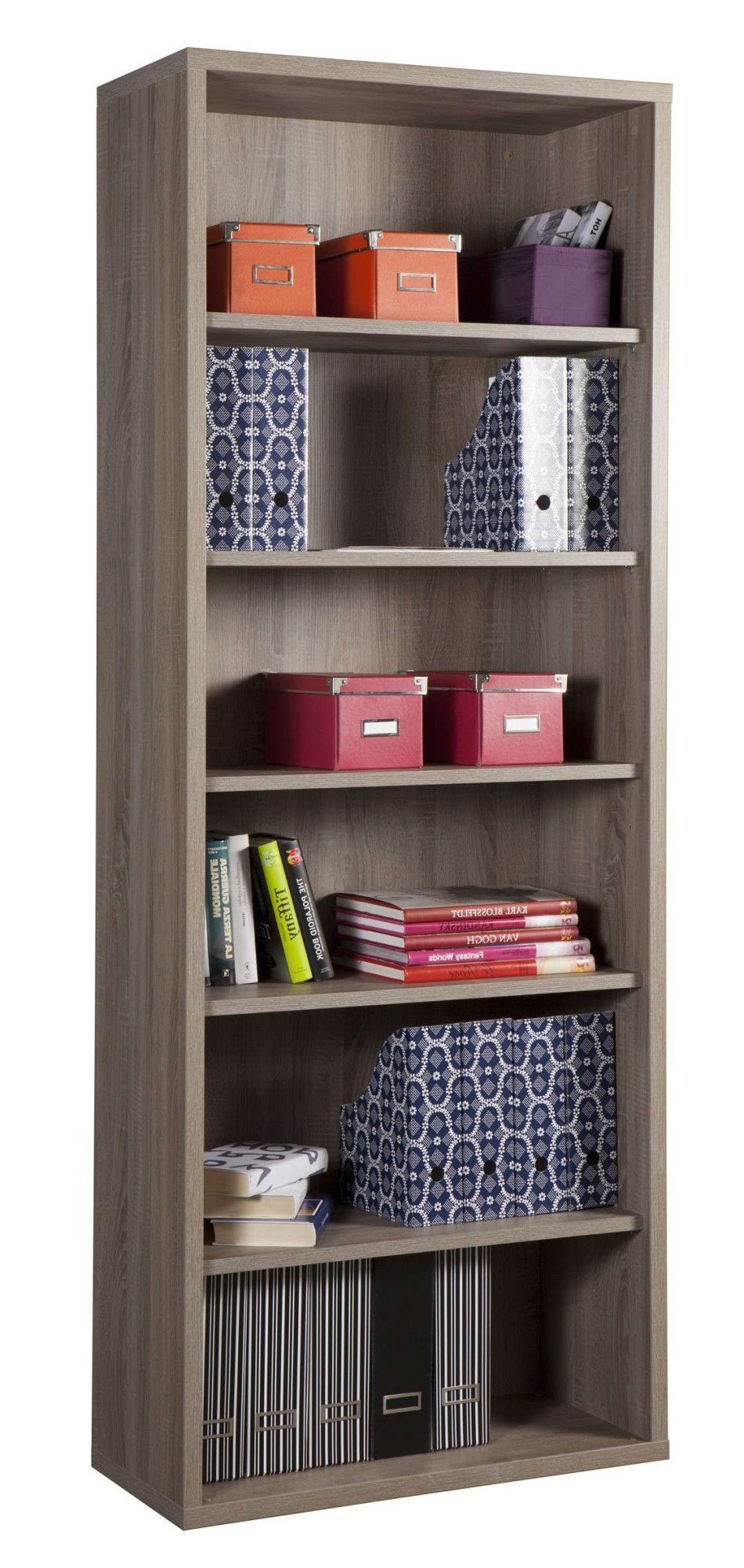 Composad Ordnerrek DISEGNO, boekenkast met 6 open vakken, verstelbare planken, hoogte 217 cm, 100% gerecycled hout, made in italy