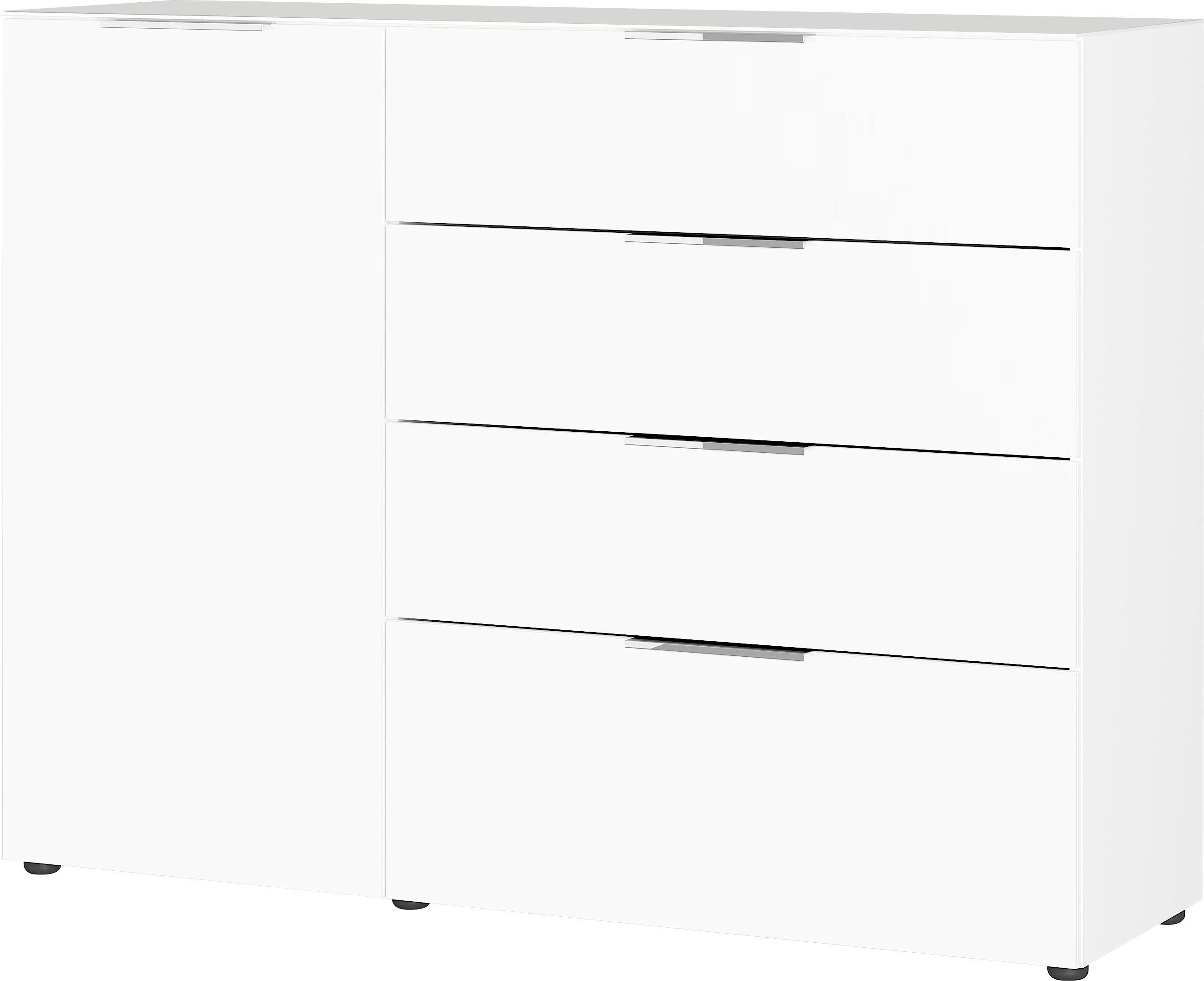 GERMANIA Dressoir OAKLAND in 2 breedten, fronten en bovenblad met glas-inlay