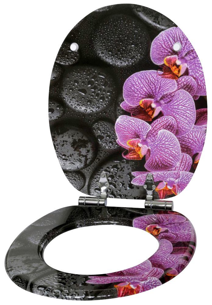 Sanilo Set badkameraccessoires Madeira bestaand uit toiletzitting, badmat en wastafelplug (complete set, 3-delig)