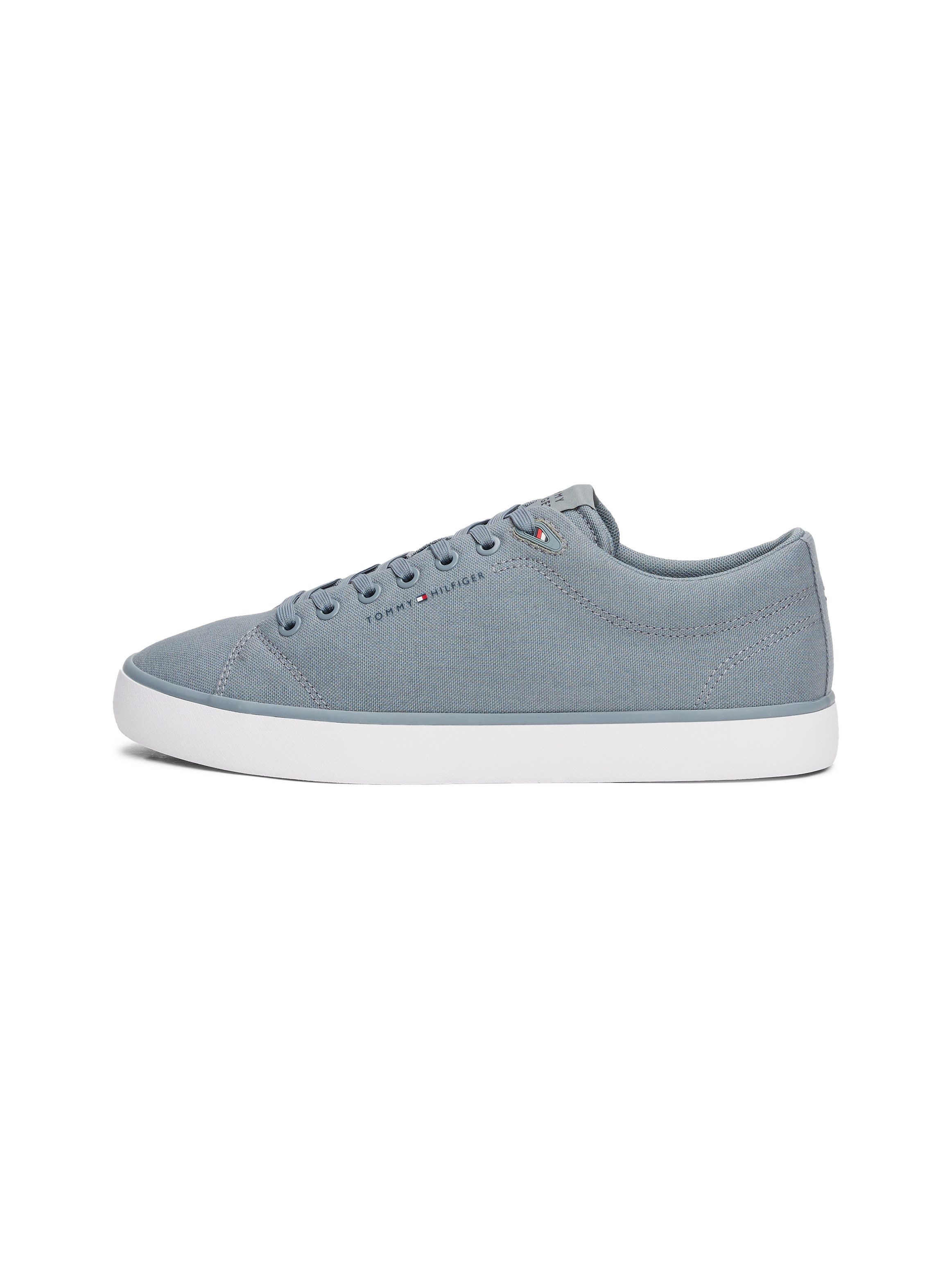 Tommy Hilfiger Sneakers TH HI VULC LOW CORE CANVAS , vrijetijdsschoen, lage schoen, veterschoenen met zacht gepolsterde schacht
