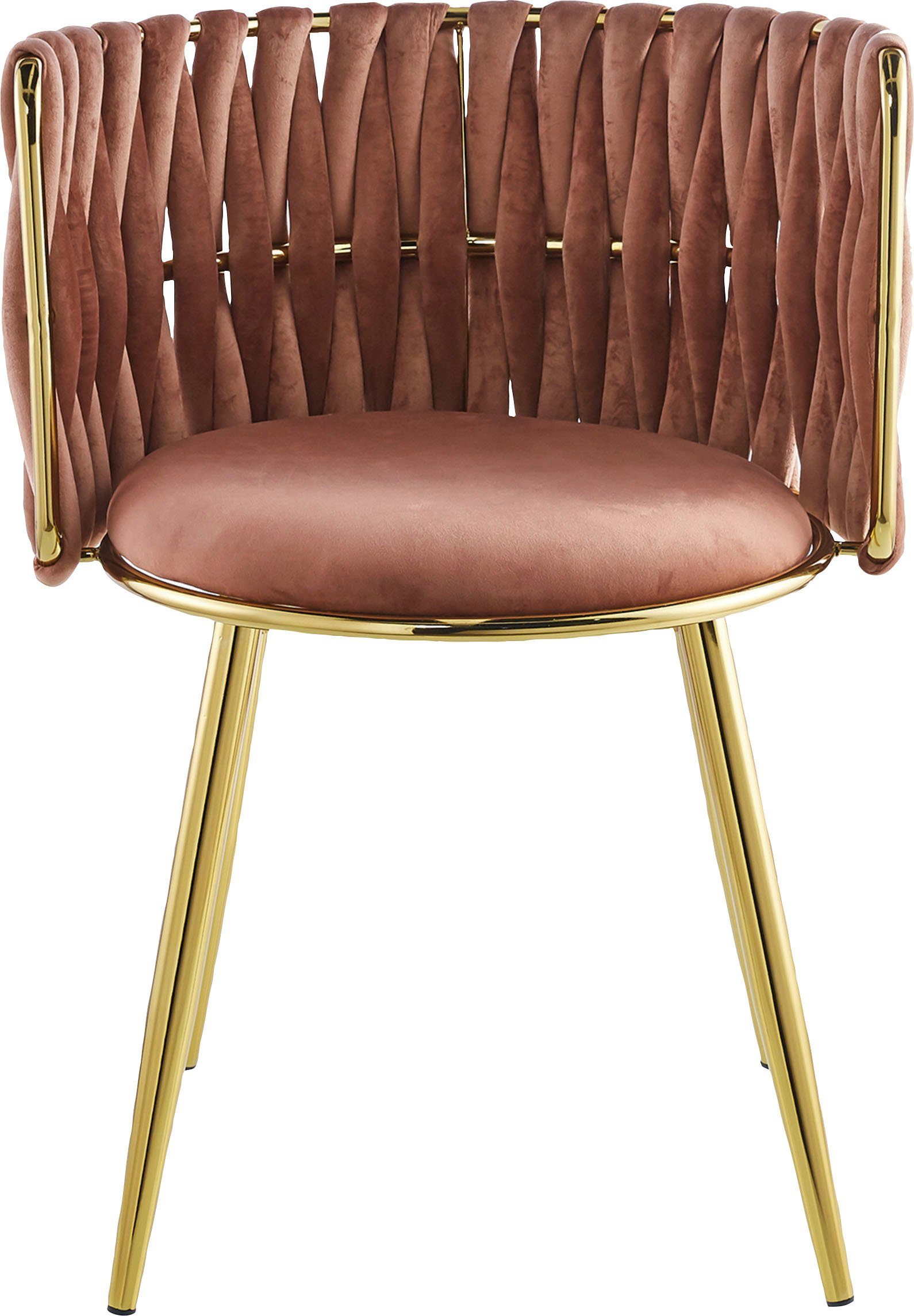 Kayoom Eetkamerstoel Stoel Milla 125 2-delige set, geweldig ontwerp van de rugleuning, ronde zitting (set, 2 stuks)