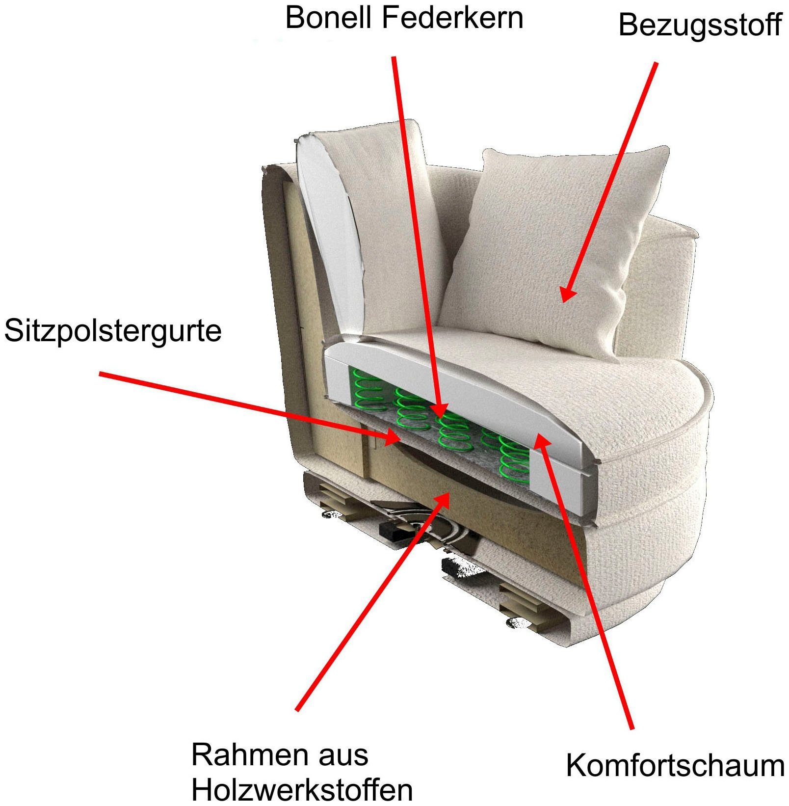 Leonique Draaibare fauteuil MAISIE, Love Seat XXL leesfauteuil, grote fauteuil met poef(2 stuks)