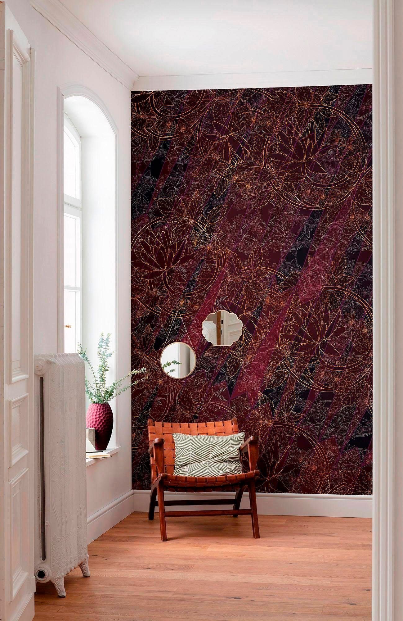 Komar Vliesbehang Digitale print vlies - Lotus - Afmeting 200 x 280 cm