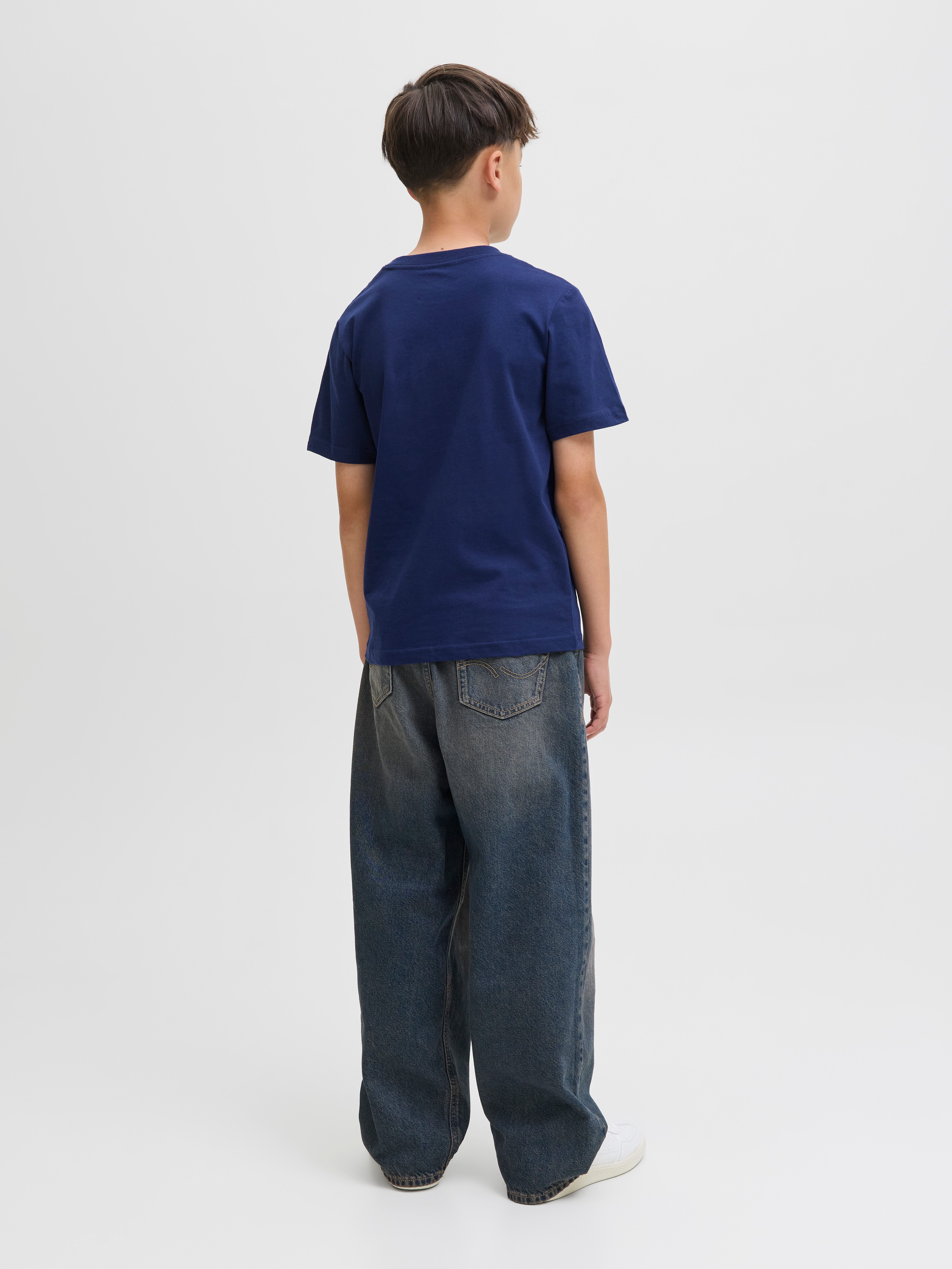 Jack & Jones Junior T-shirt JORSKULL NATURE TEE SS CREW NECK SN JNR
