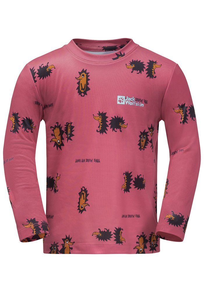 Jack Wolfskin Trui met ronde hals GLEELY PRINT LONGSLEEVE K