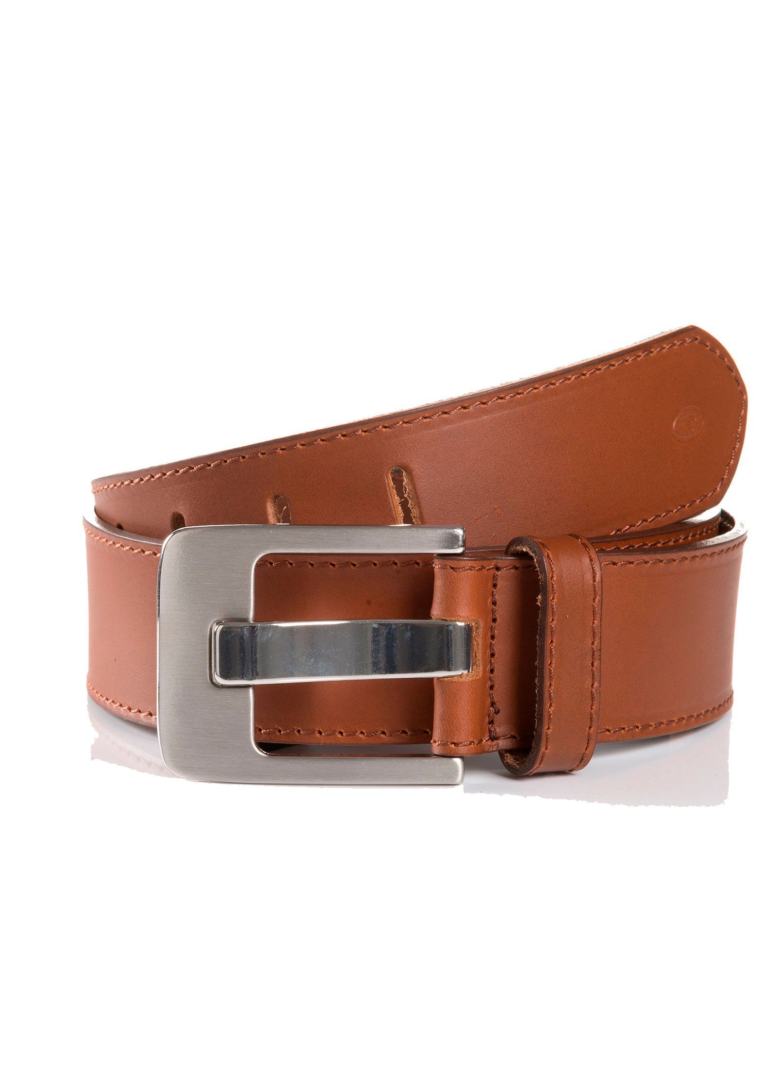 Tom Tailor Leren riem TTLAUREL 4 cm brede damesriem, must-have voor denim-look dames brede riemen maat 85 bruin