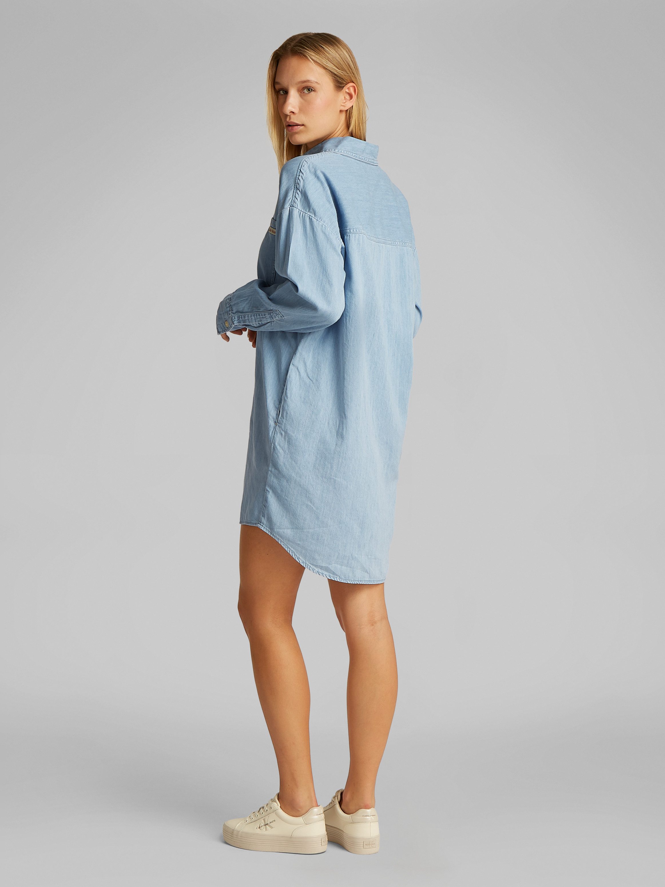 Calvin Klein Jeans jurk TENCEL LOOSE SHIRT DENIM DRESS