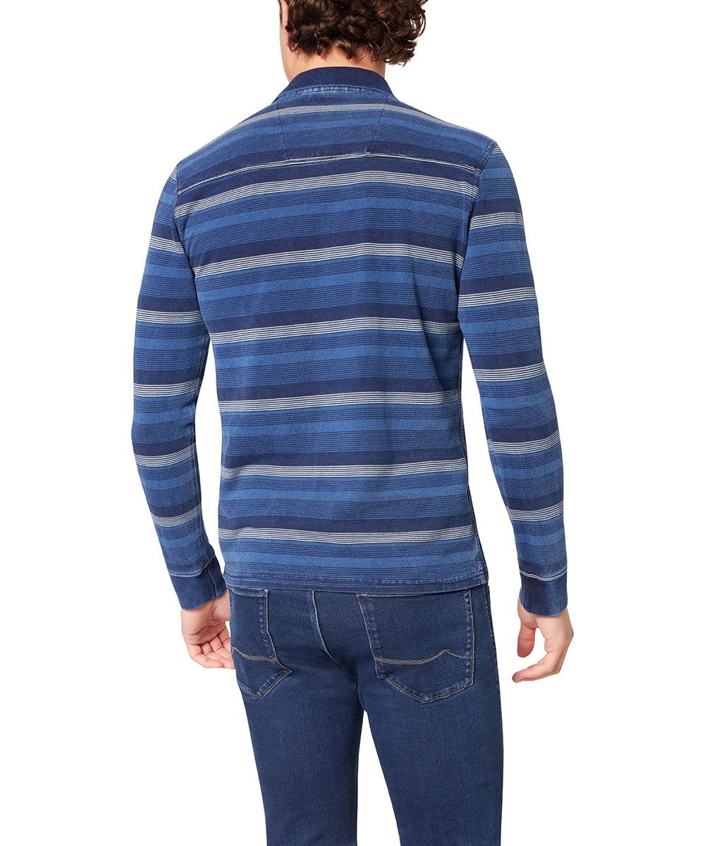 Pioneer Authentic Jeans Poloshirt met lange mouwen met gestreept patroon
