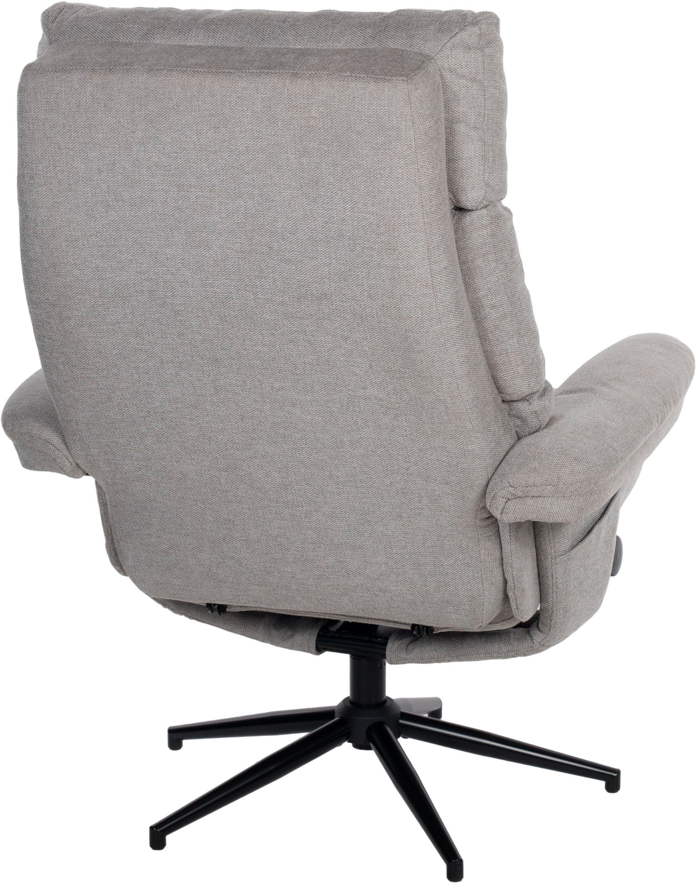 Duo Collection Relaxfauteuil Zalea met voetenbank en relaxfunctie, 360 graden draaibaar