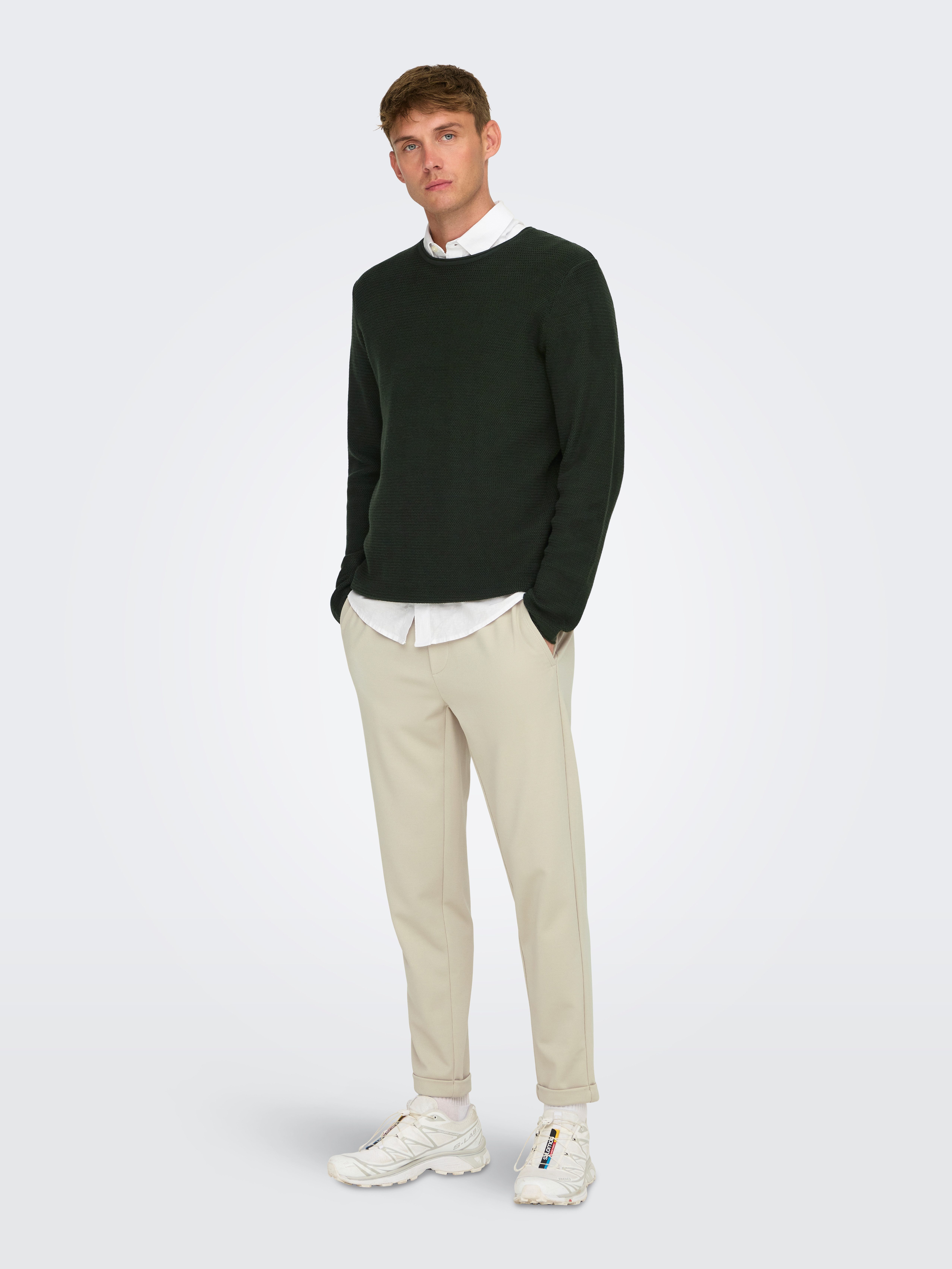 ONLY & SONS Gebreide trui ONSERIC REG 12 STRUC CREW KNIT