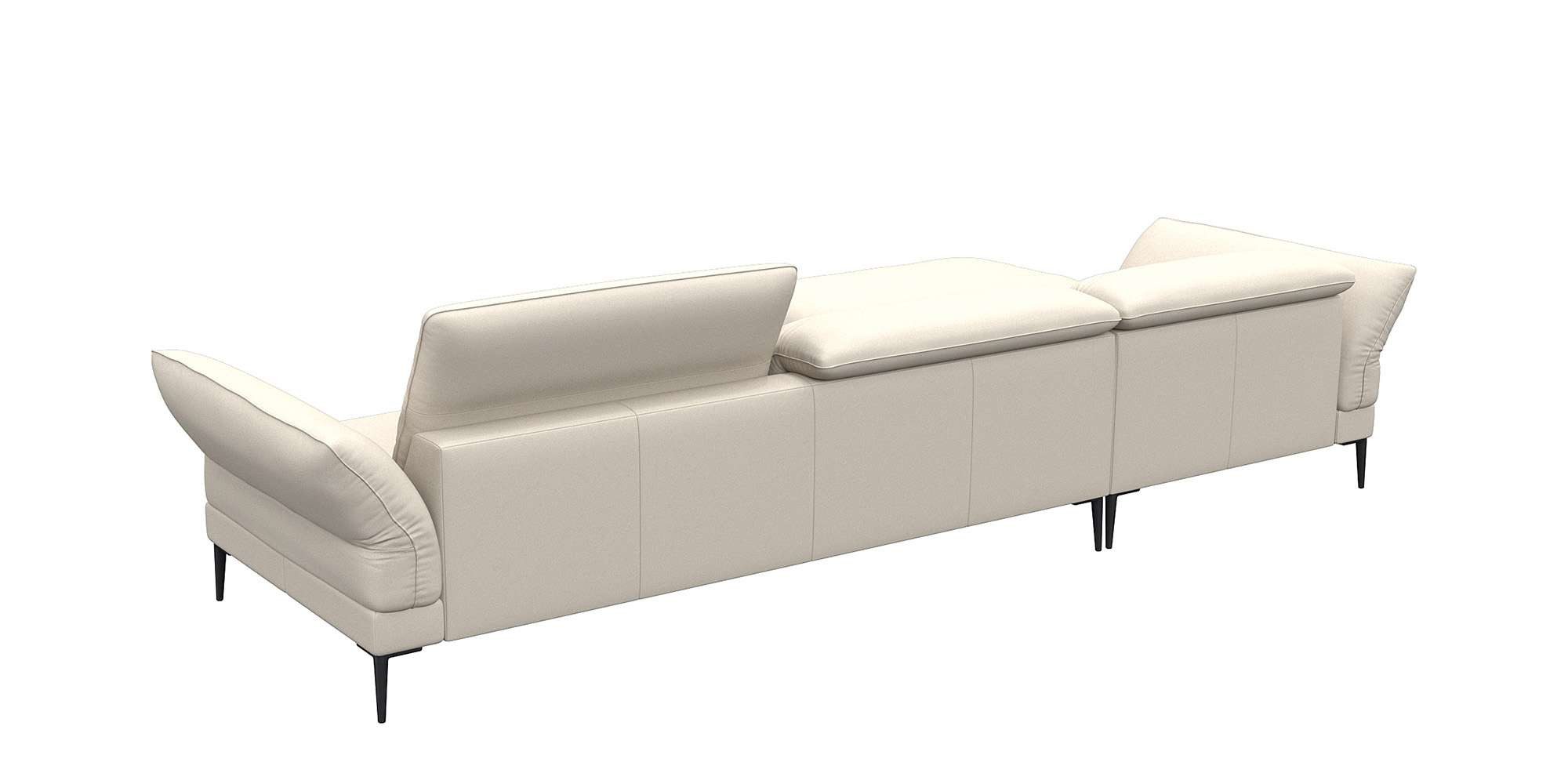 FLEXLUX Hoekbank Salino, functionele bank met recamiere, relaxbank, hoekbank Bank met arm- en hoofdeinde verstellingen, koudschuim & staalgolven
