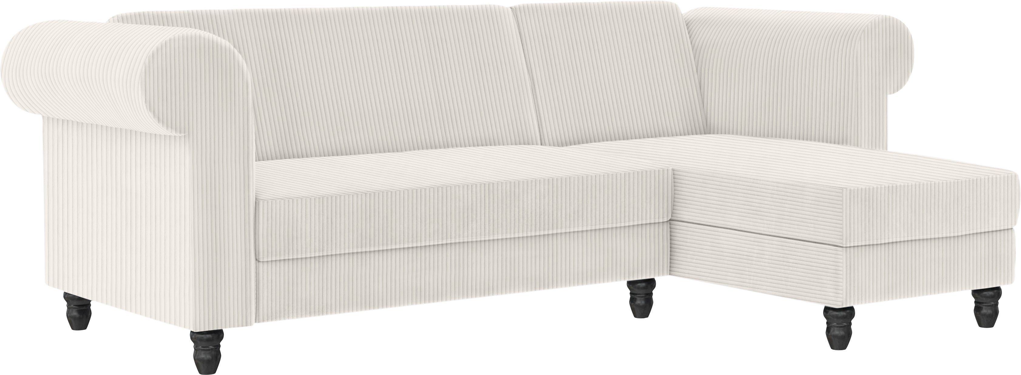 Dorel Home Hoekbank Felix II, L-model, bedbank 241cm (ligoppervlak 108x195 cm),