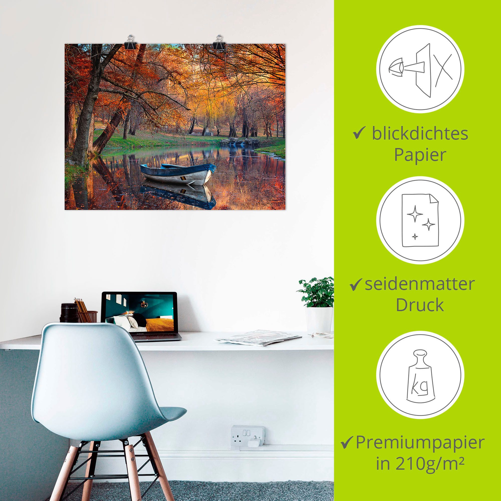 Artland Artprint Veelkleurig herfstlandschap als artprint op linnen, poster in verschillende formaten maten