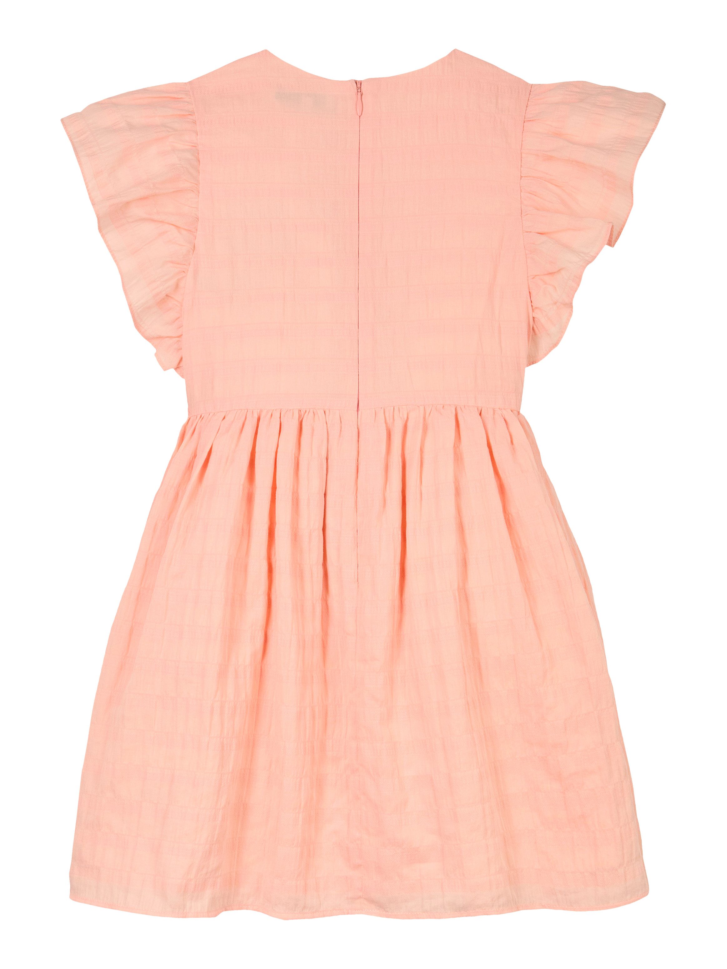 Tommy Hilfiger Zomerjurk TEXTURED COTTON met vleugel mouwen, met structuur