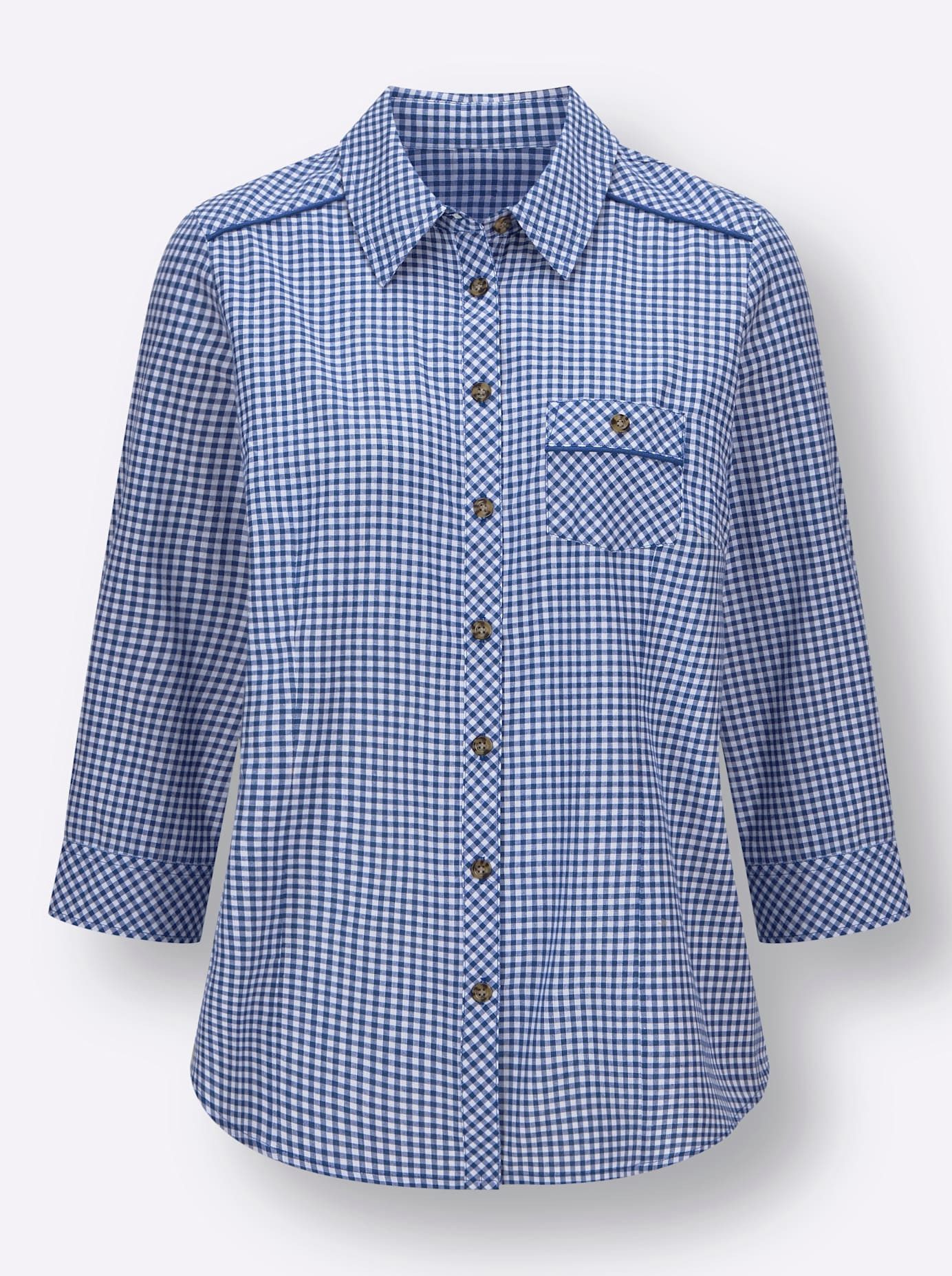 Classic Basics Geruite blouse