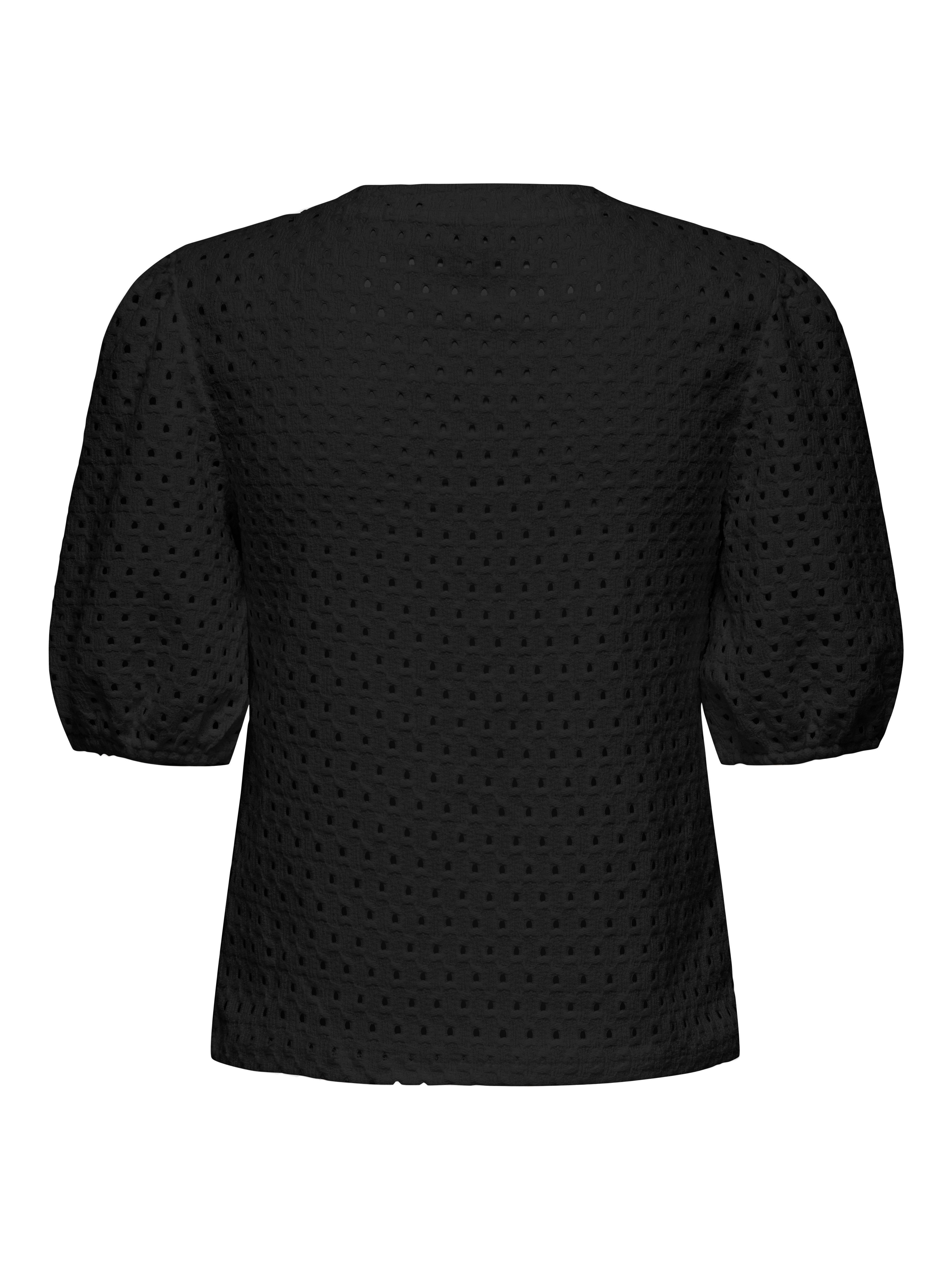 Only Shirt met korte mouwen ONLELISA S/S O-NECK TOP BOX JRS