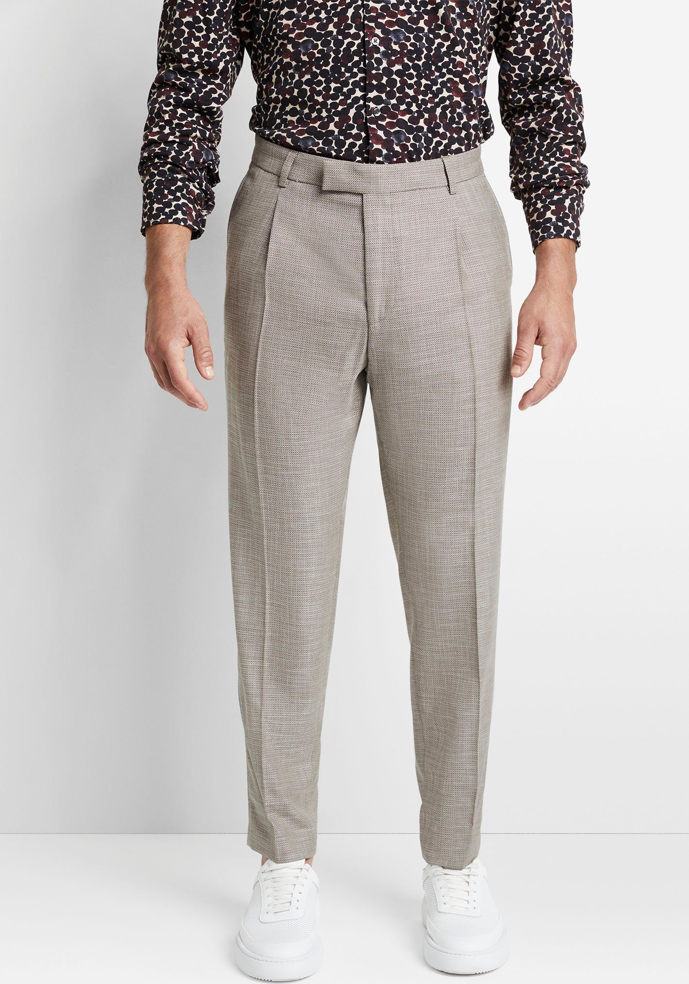 Cinque Pantalon CISALTO modieuze structuur heren pantalons maat 50-smal bruin