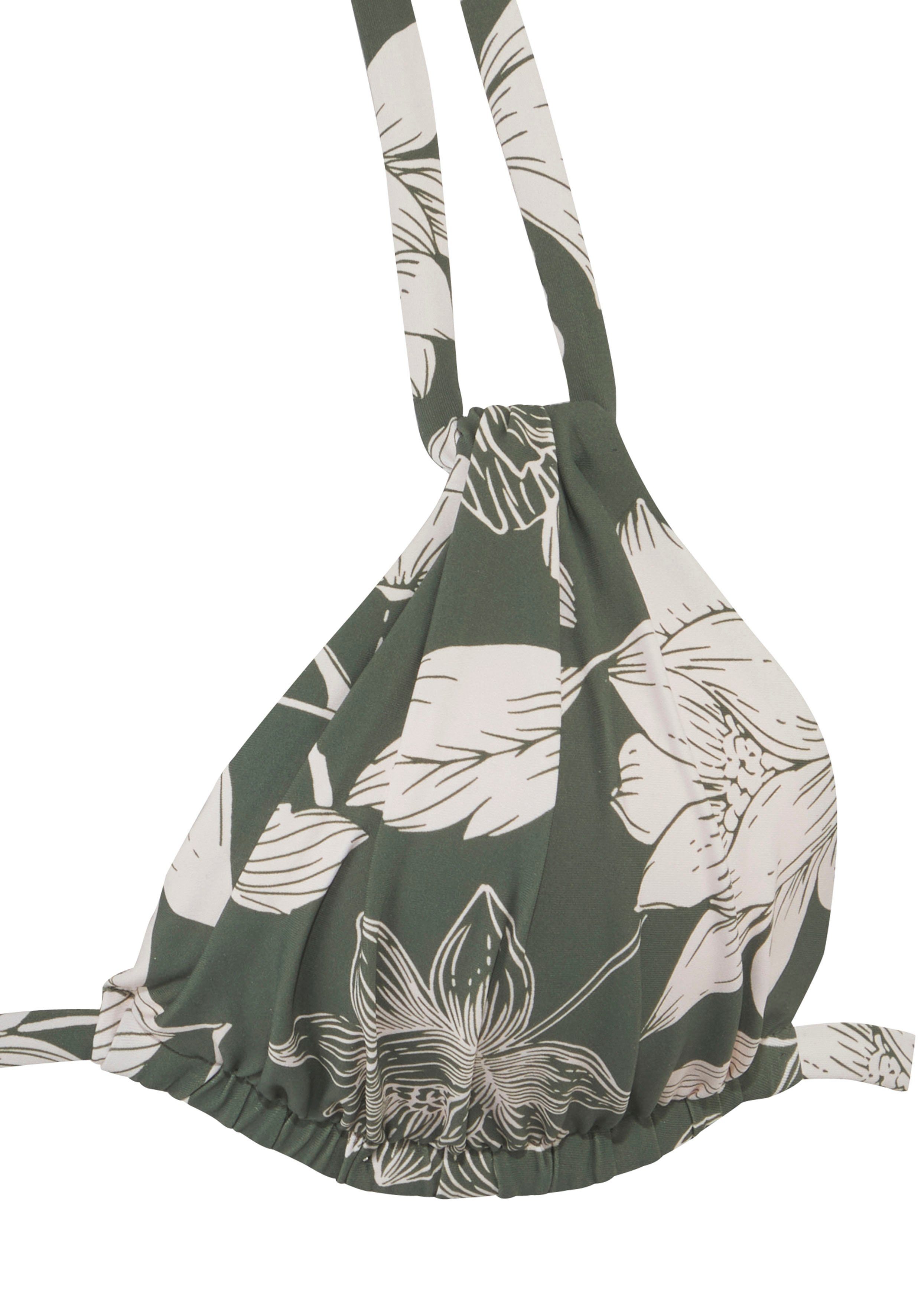 s.Oliver RED LABEL Beachwear Triangel-bikinitop Lady met een bloemmotief