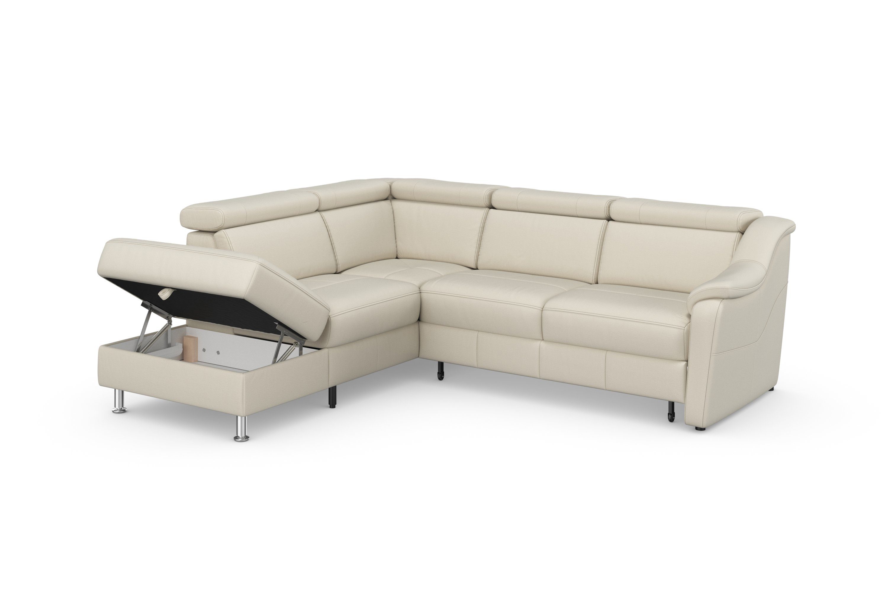sit&more Hoekbank Freetown L-vorm met verstelbare hoofdsteun en comfortabele binnenvering