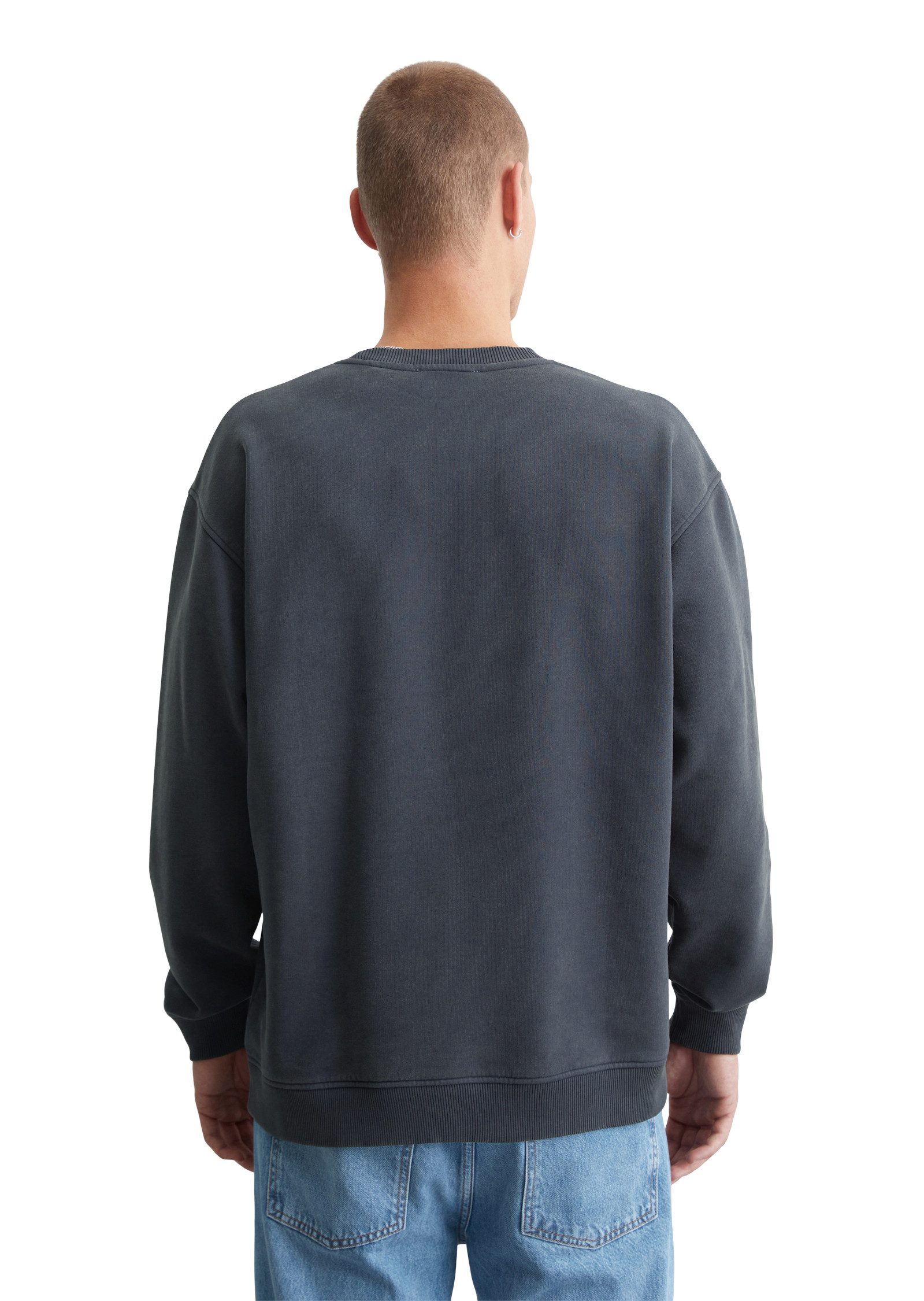 Marc O'Polo DENIM Sweatshirt met ton-sur-ton borduring