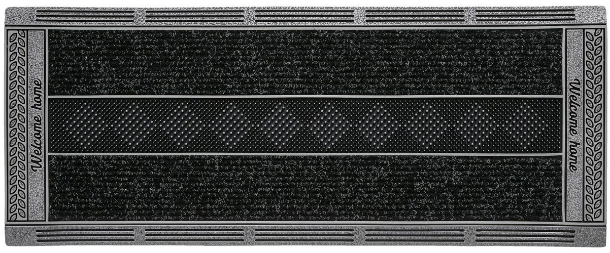 Home2Fashion Mat CenterClean XL smalle inloopmat, slijtvast, geschikt voor binnen en buiten deurmatten grijs