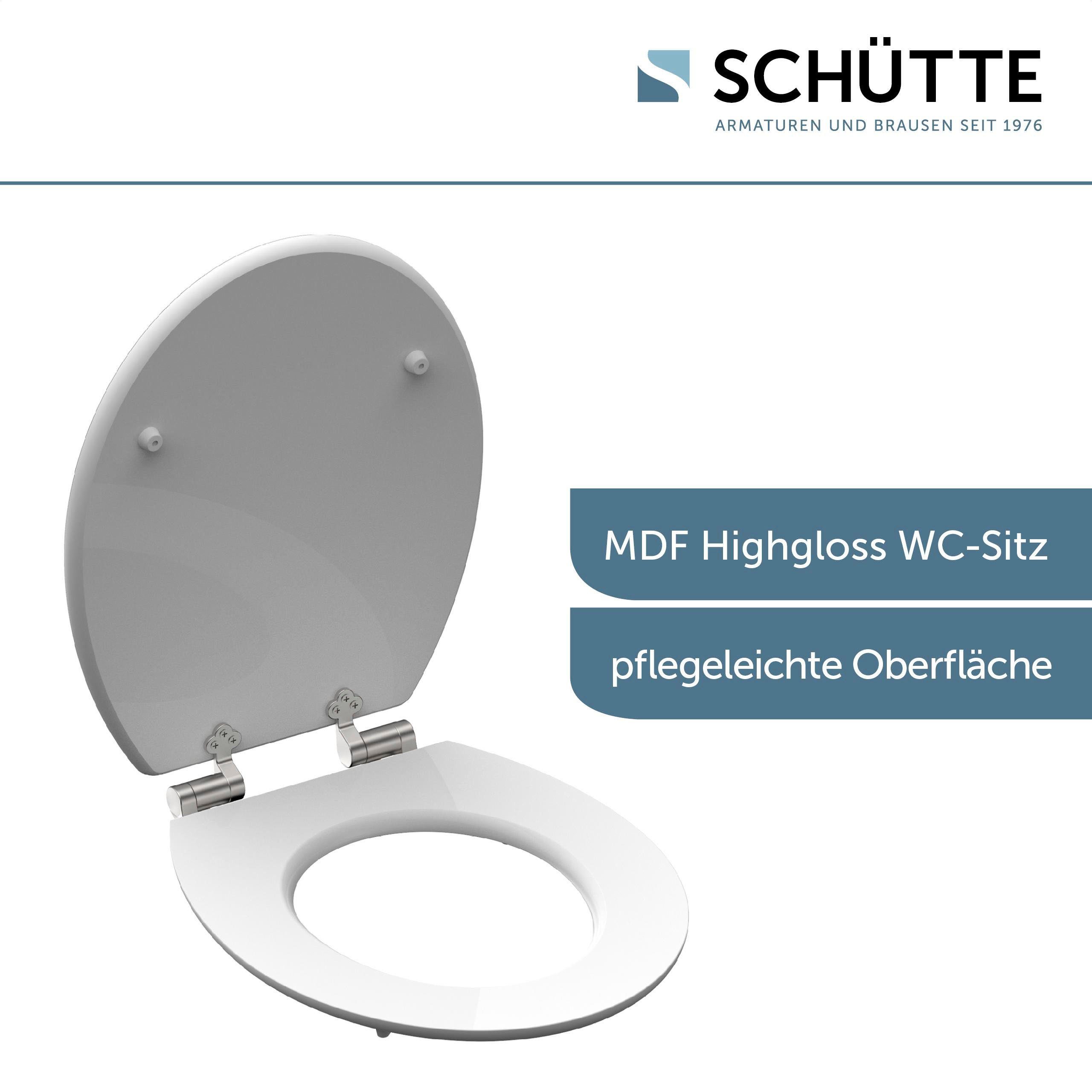 Schütte Toiletzitting Diamond High gloss met houten mdf-kern, met softclosemechanisme