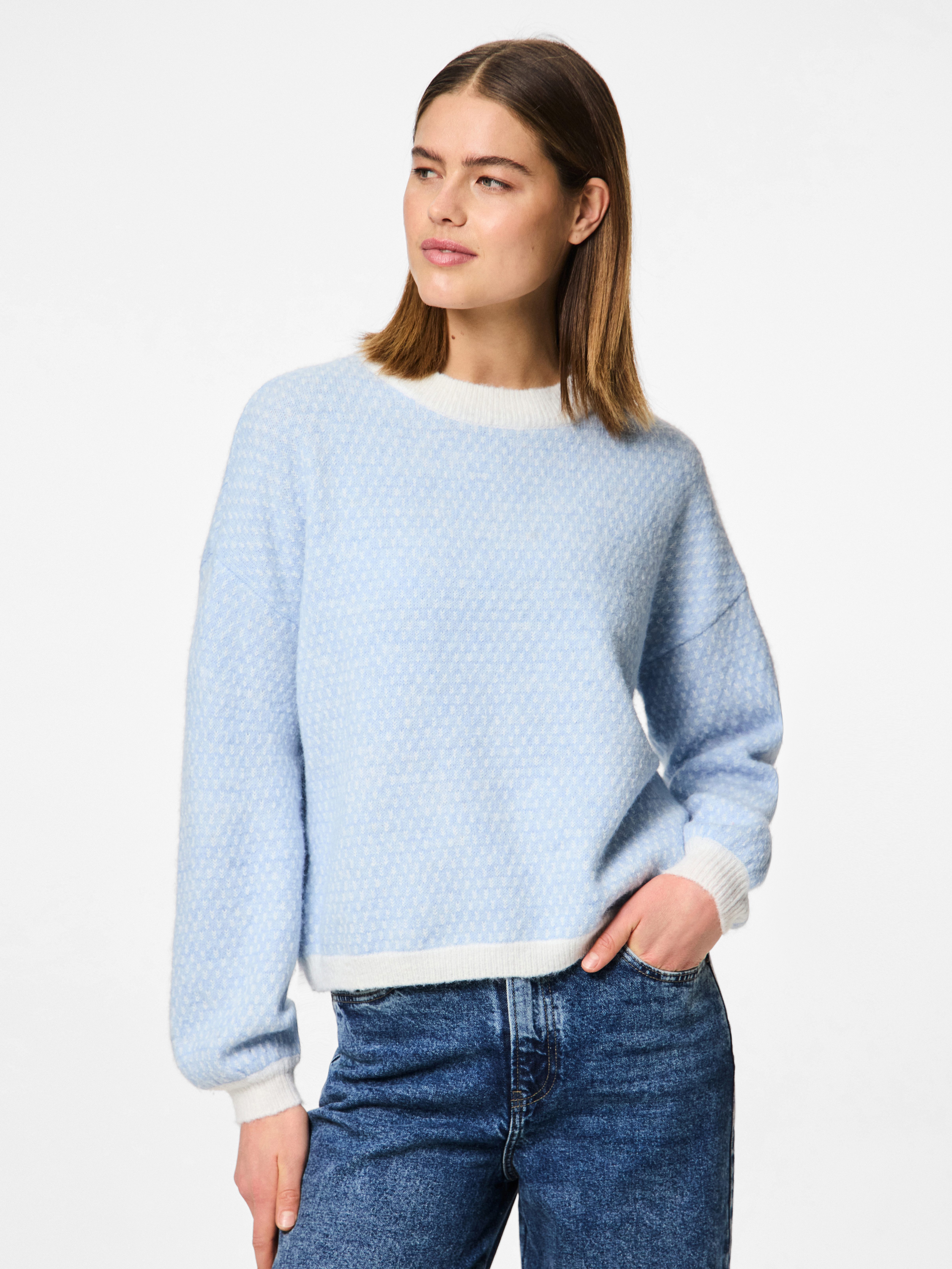 Pieces Trui met ronde hals PCDILIPPA LS O-NECK KNIT MM