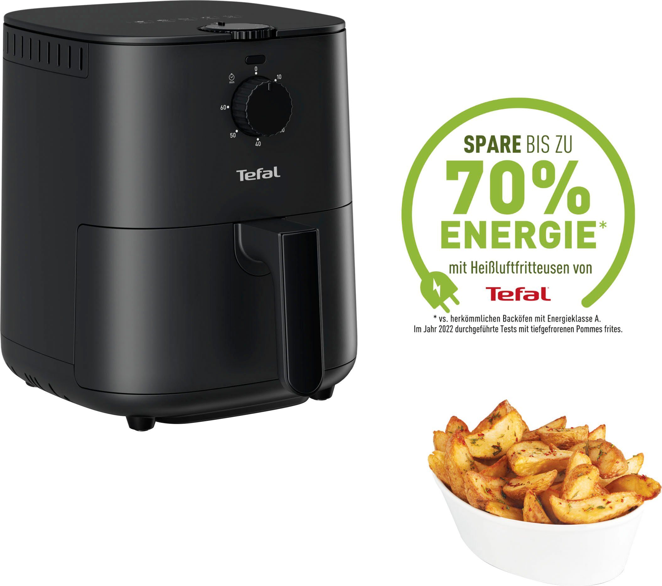 Tefal Airfryer EY1308 Easy Fry Essential compact design, energiebesparend, knapperige resultaten, gezond koken