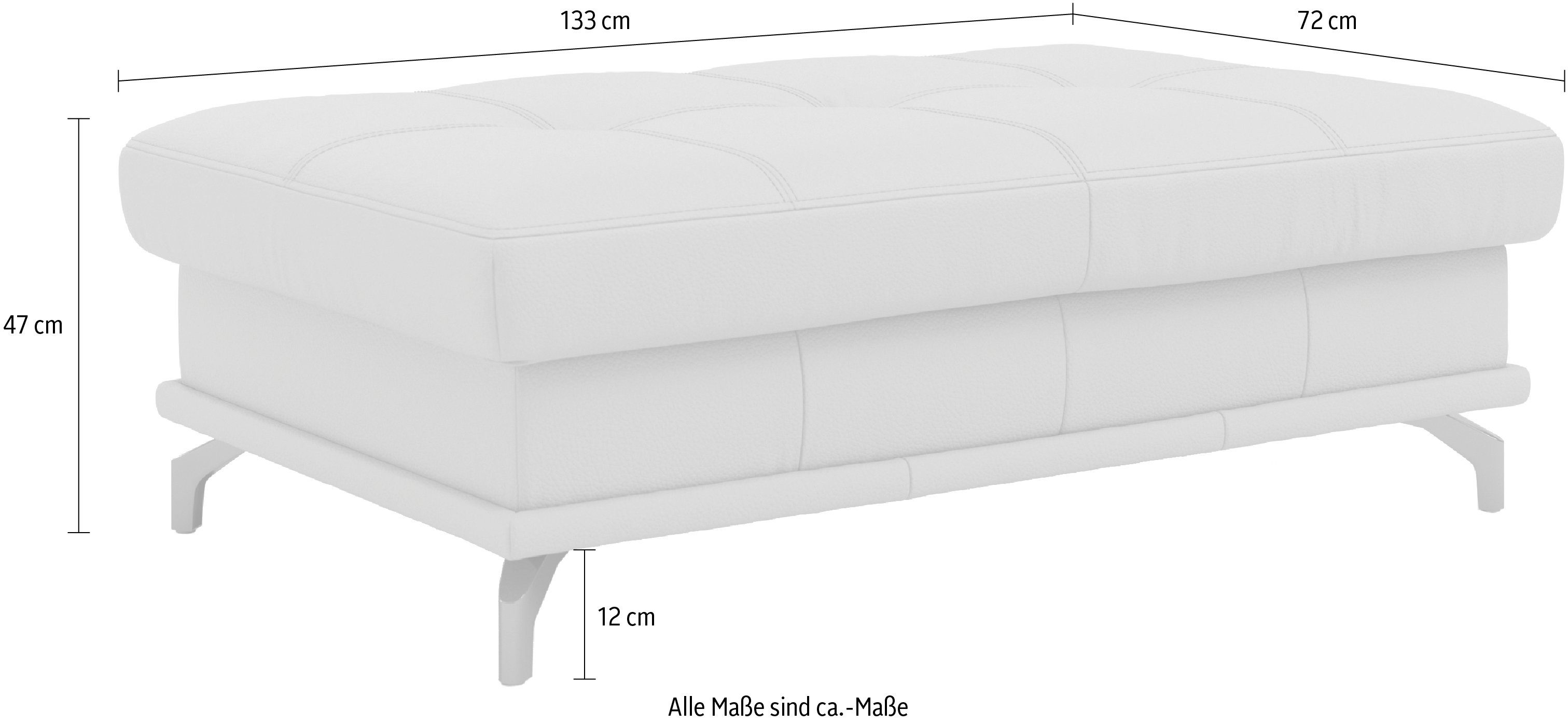 Places of Style Hocker Costello passend bij de serie, edele metalen voeten