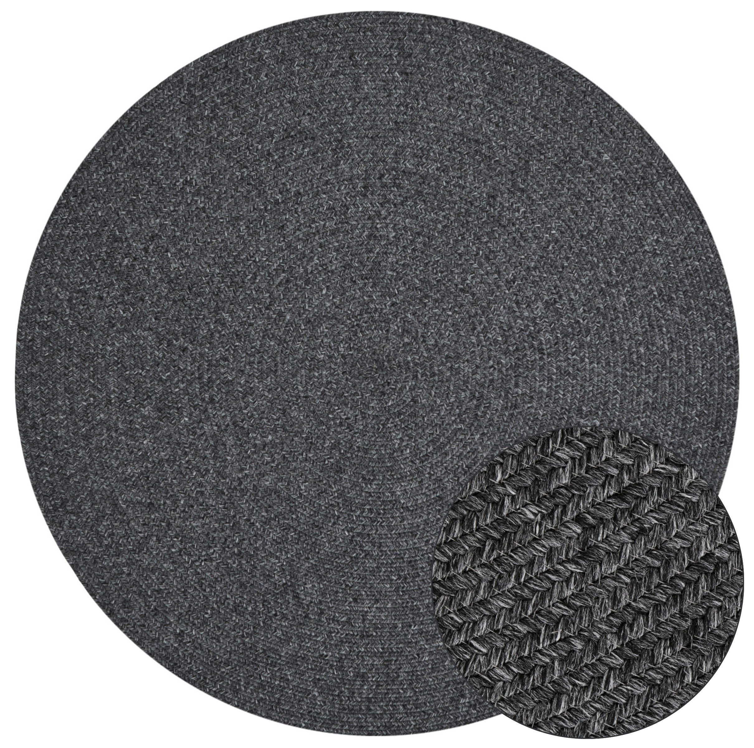NORTHRUGS Vloerkleed Trenzado In- & Outdoor, Handmade-Look, Geweven, Weerbestendig, Balkon, Woonkamer