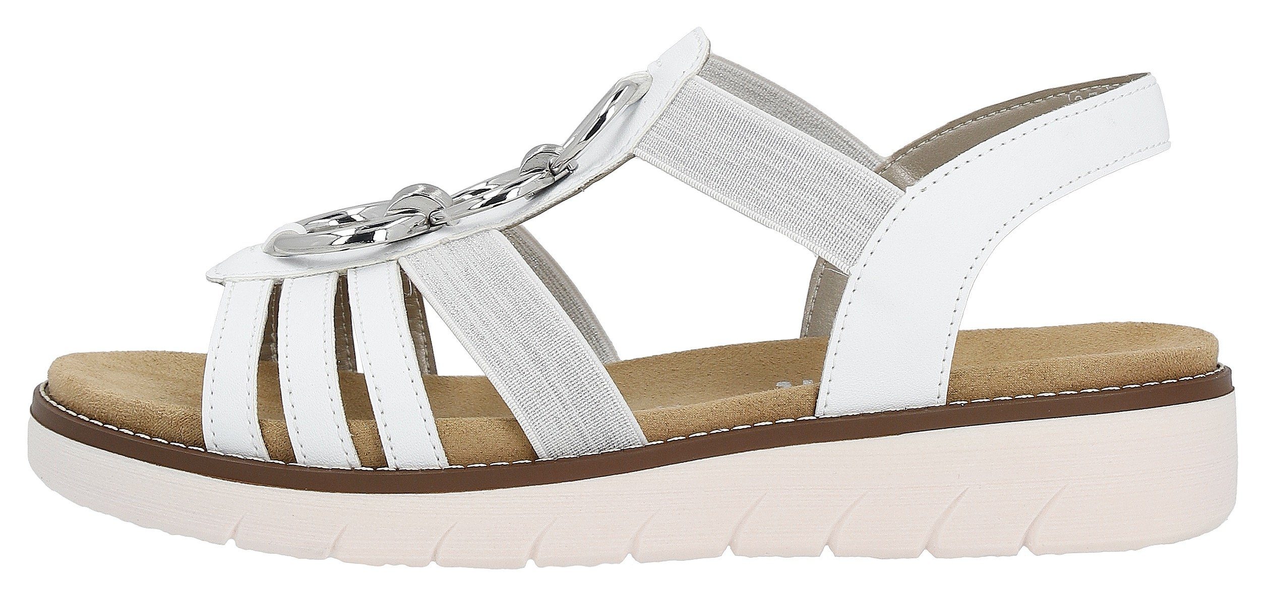 Remonte Sandalen zomerschoen, sandaal, sleehak, met praktische elastieken