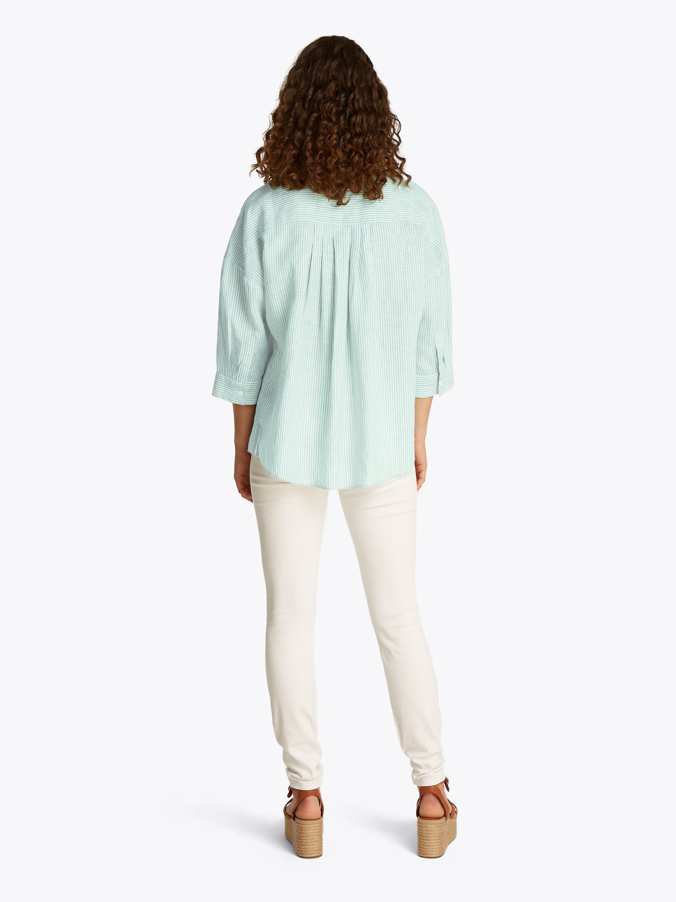 Tommy Hilfiger Shirt met 3/4 mouwen ESS LINEN LOOSE 3-4 SLEEVE SHIRT