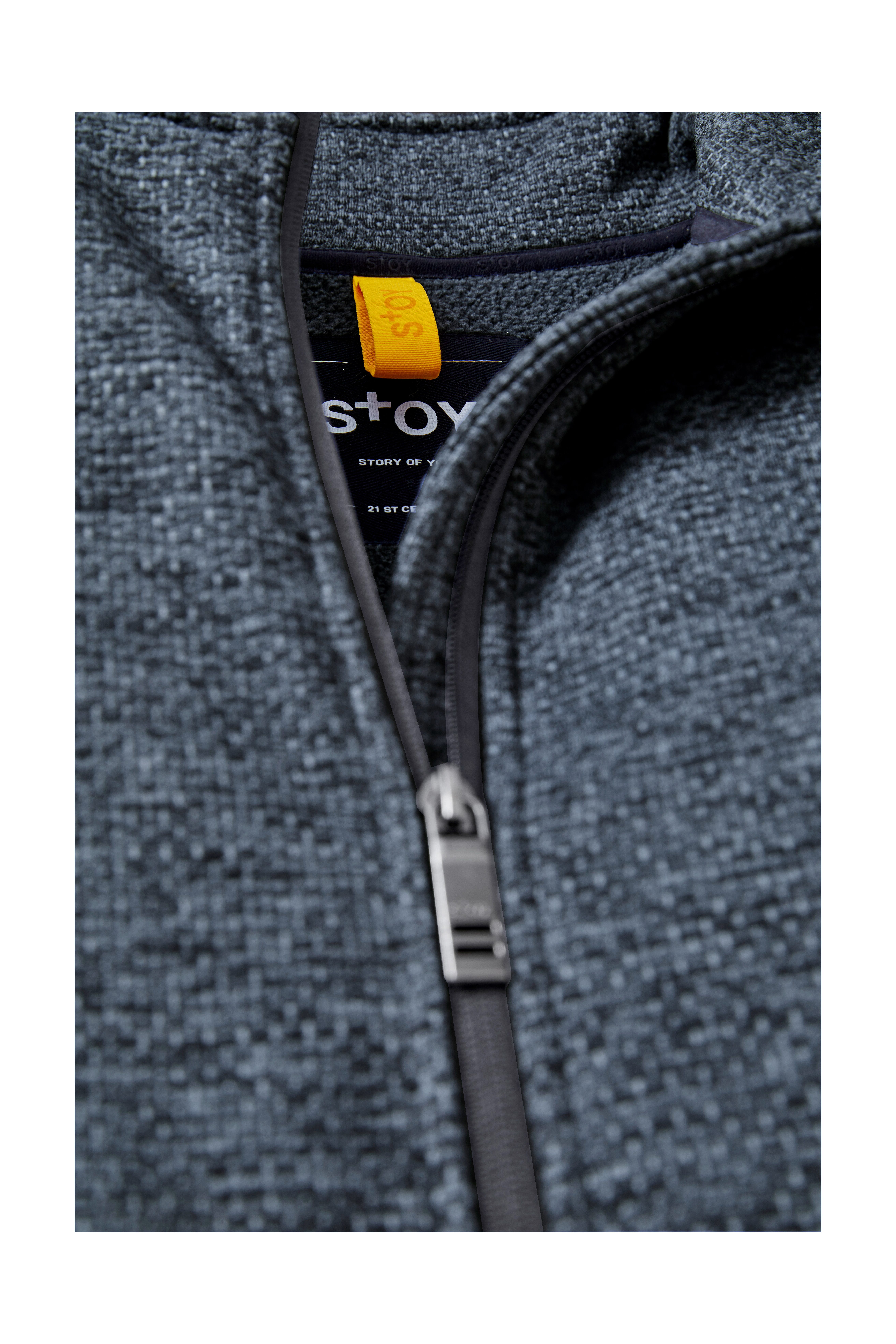 STOY Fleecejack STS 6 MN KNTFLC JCKT Lichte gebreide fleecejas met 4-weg stretch en 2-weg rits