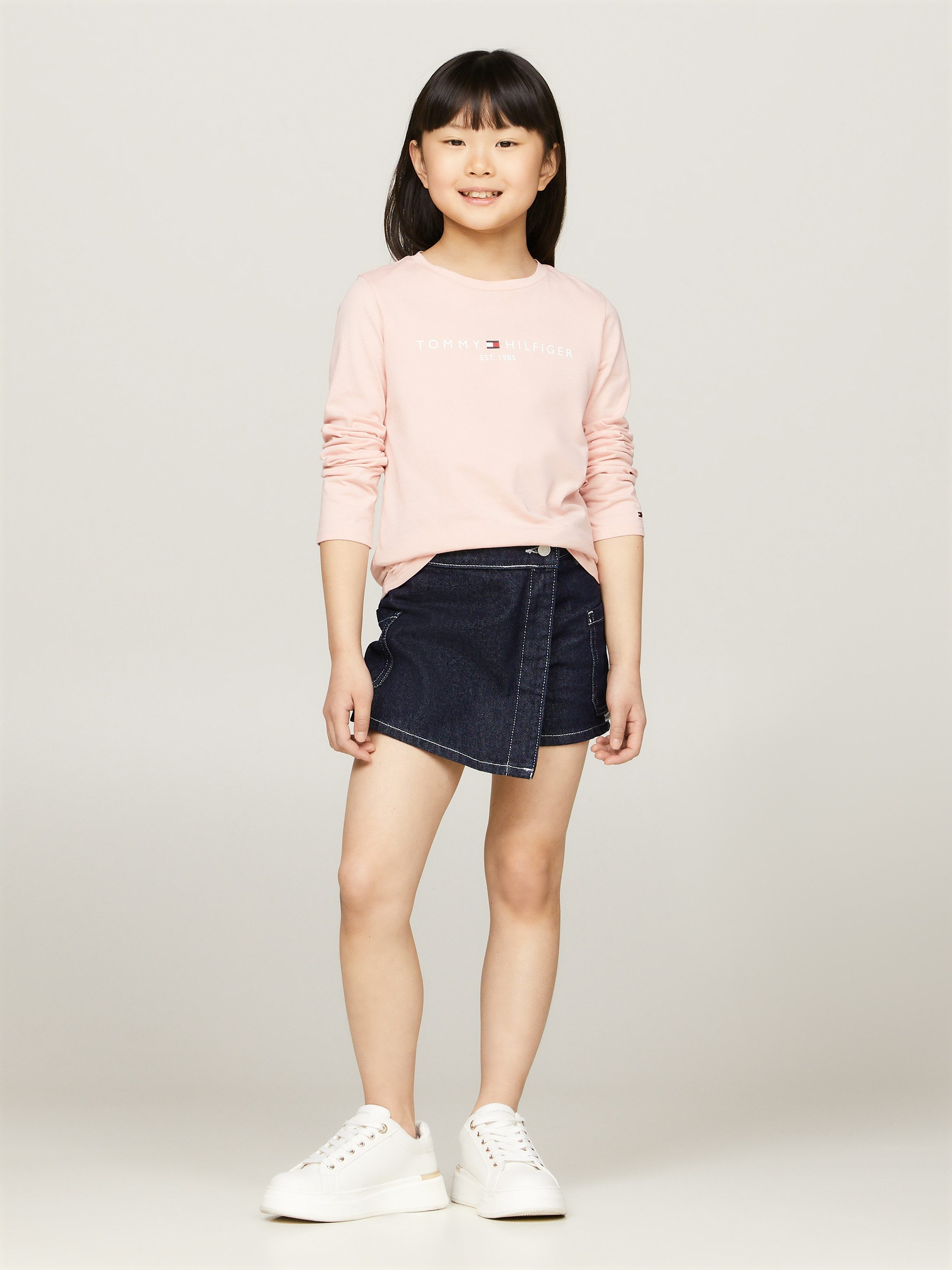 Tommy Hilfiger Shirt met lange mouwen ESSENTIAL TEE L/S met tommy hilfiger-logo-opschrift
