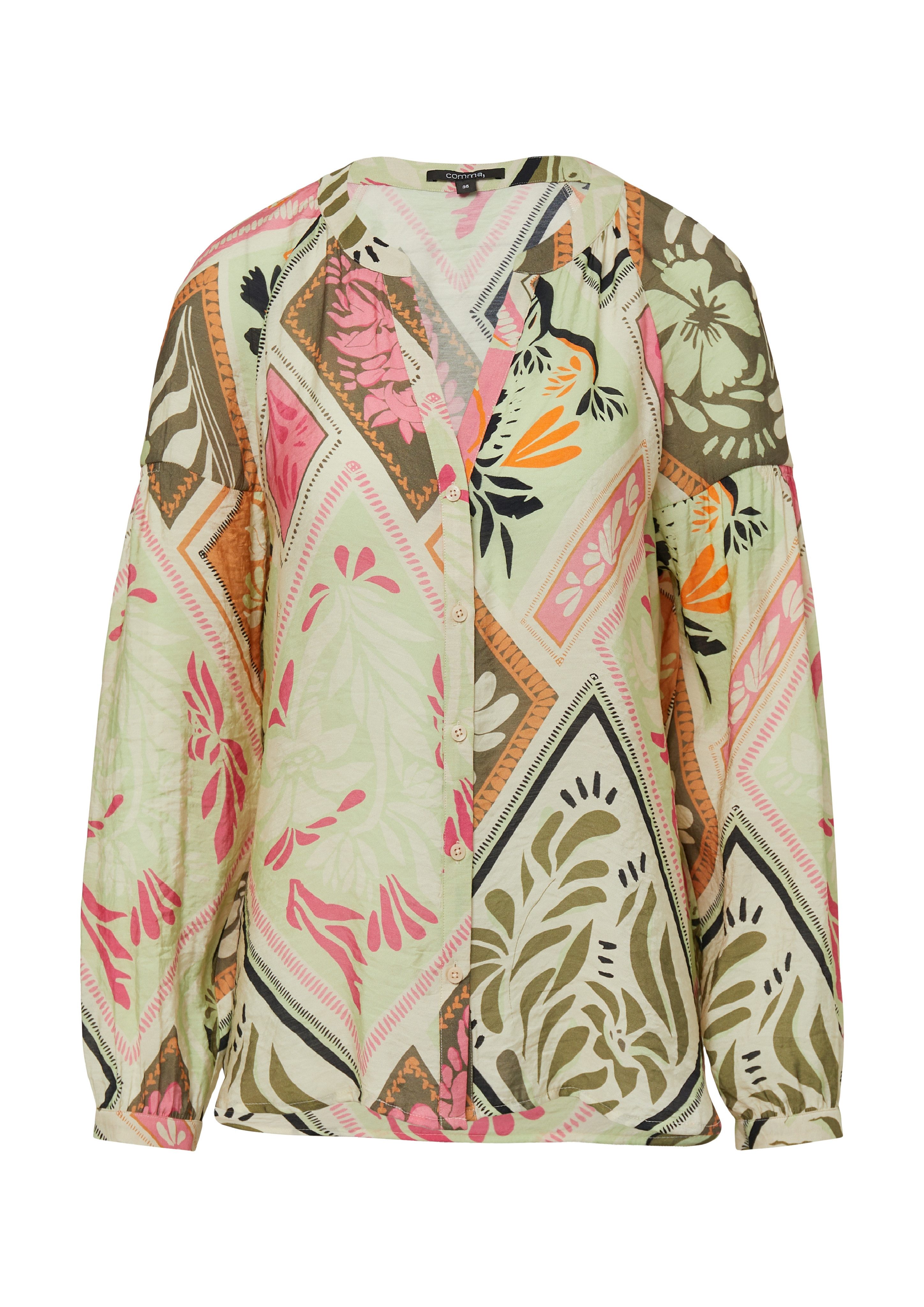 Comma Blouse met lange mouwen met print all-over