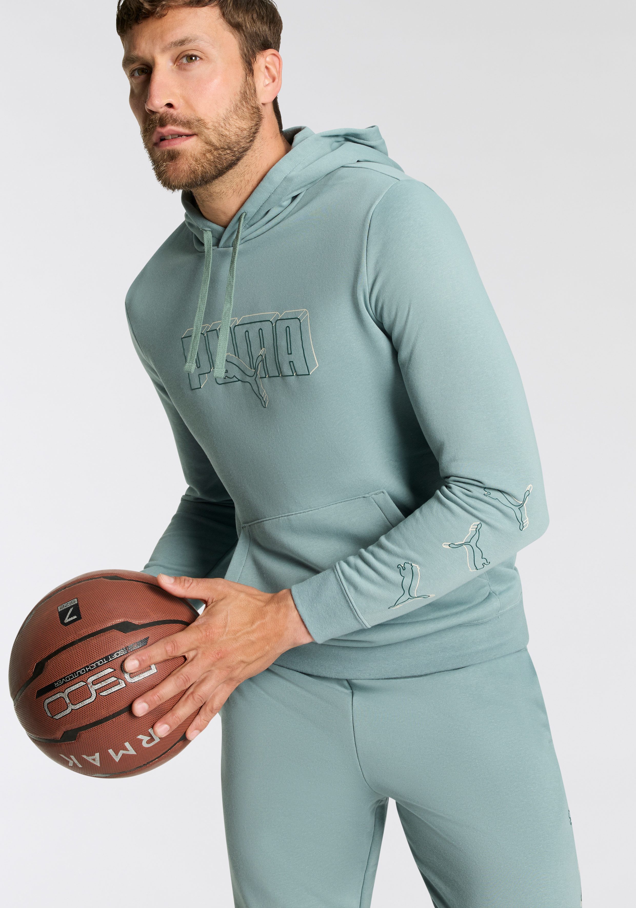 PUMA Hoodie ESS LOGO LAB EXECUTION HOODIE TR heren hoodies maat L groen