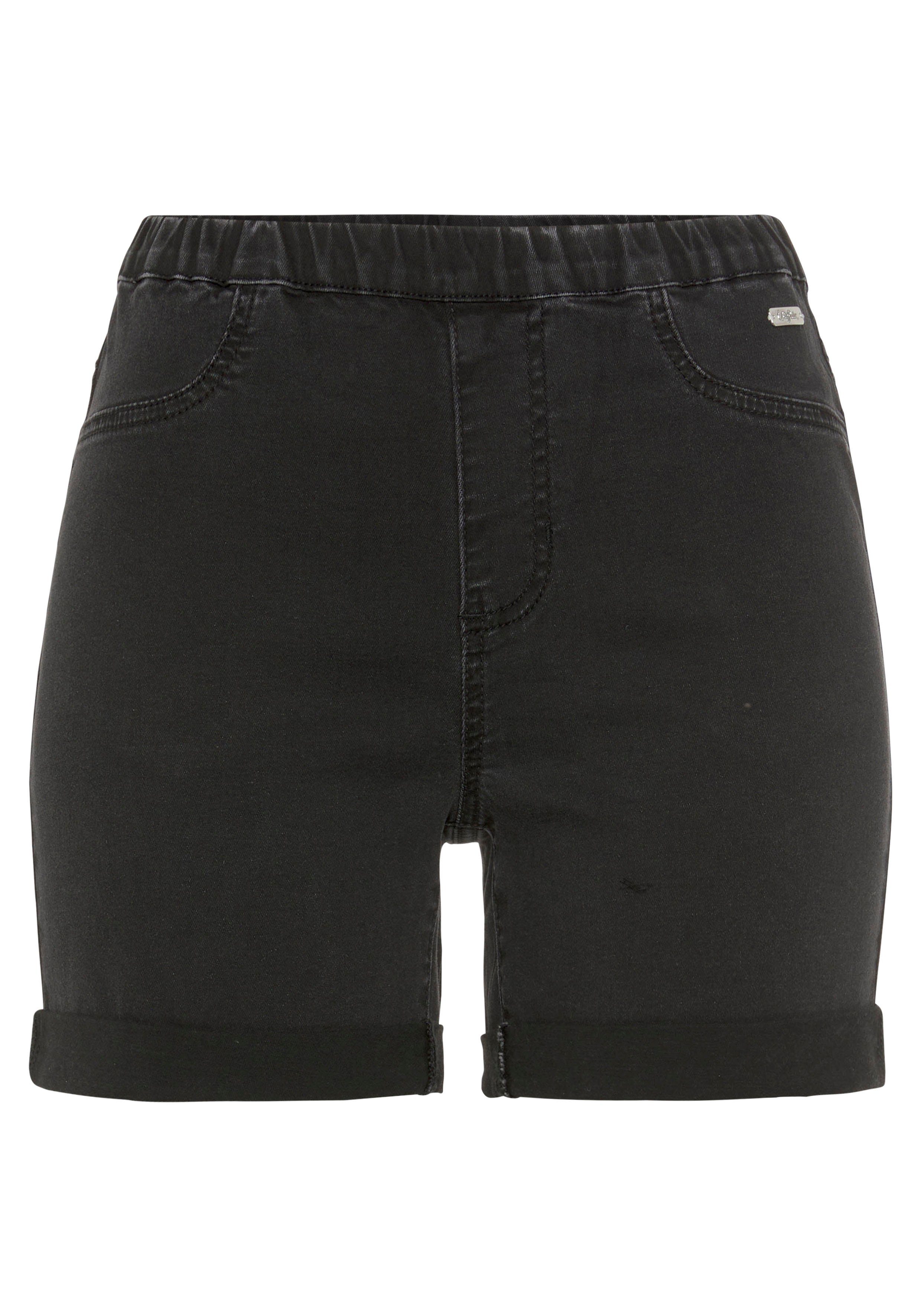 Buffalo Short in elastische denim met twee achterzakken