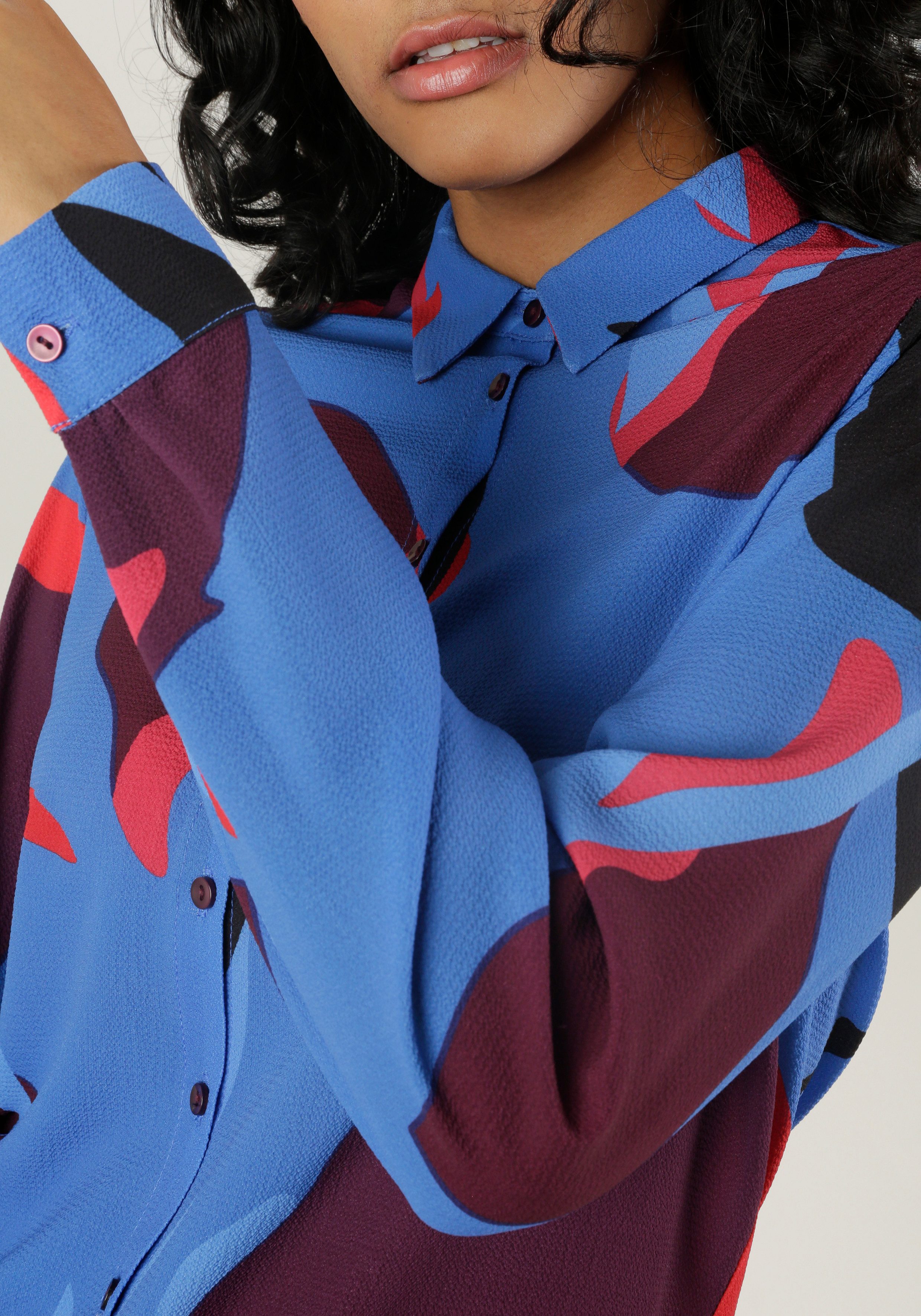 Aniston SELECTED Overhemdblouse in crêpekwaliteit