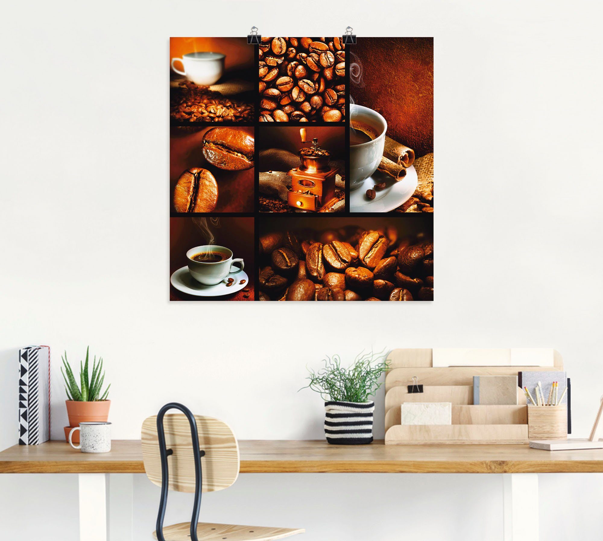 Artland Artprint Koffie collage als artprint op linnen, poster, muursticker in verschillende maten