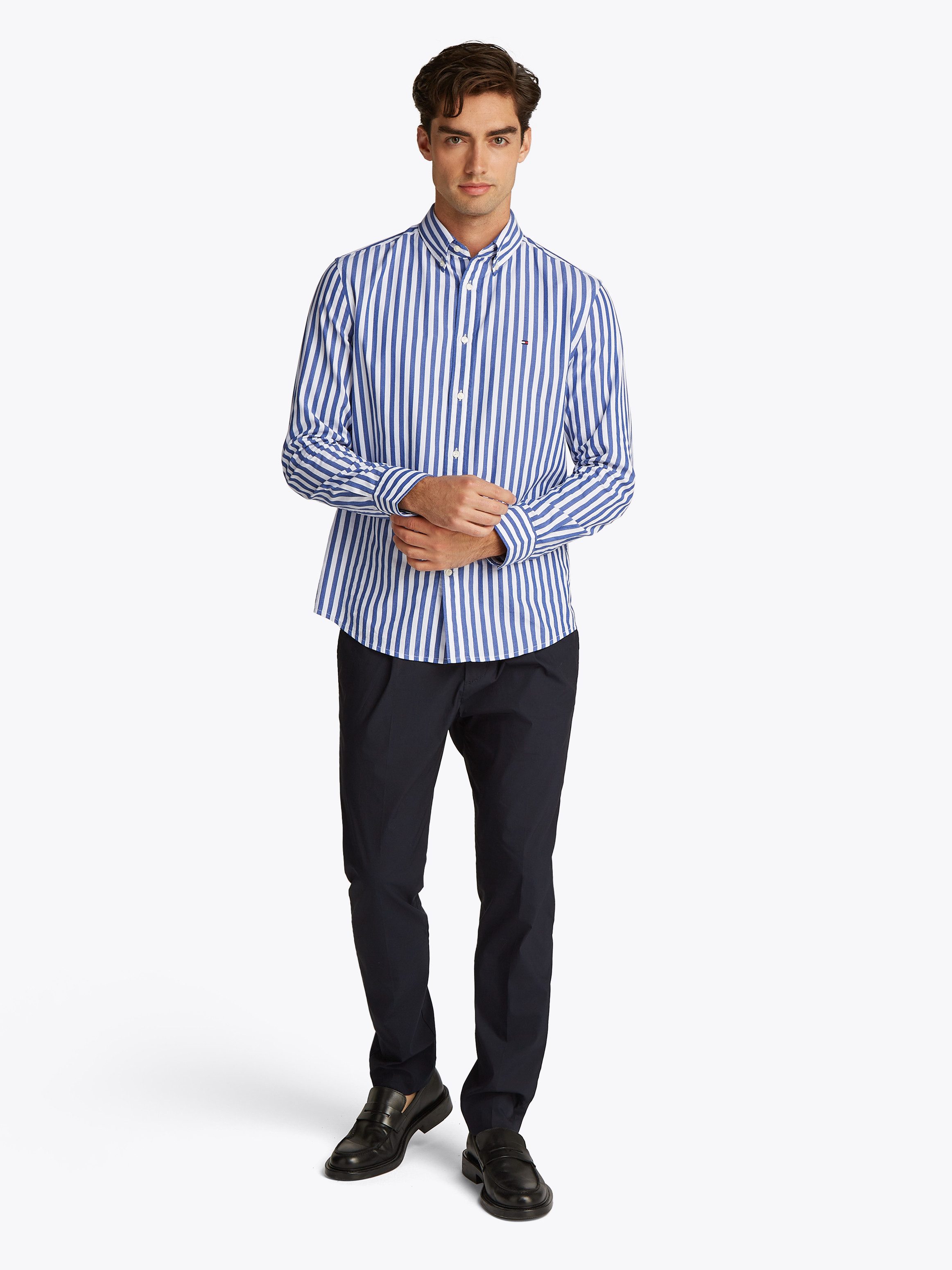Tommy Hilfiger Overhemd met lange mouwen FLEX POPLIN BOLD STRIPE RF SHIRT