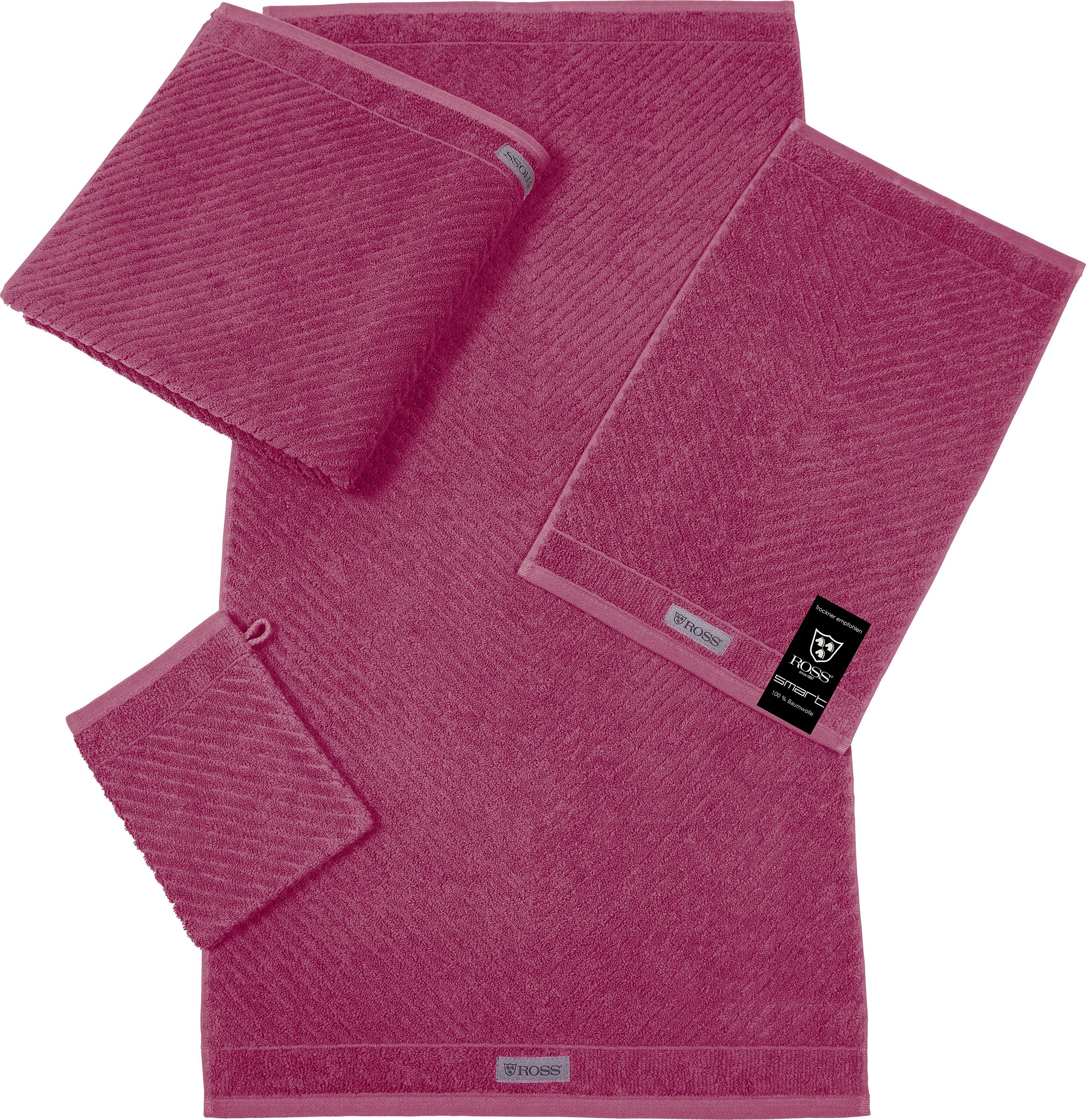ROSS Douchelaken Smart Uni-rib met velourslabel (1 stuk)
