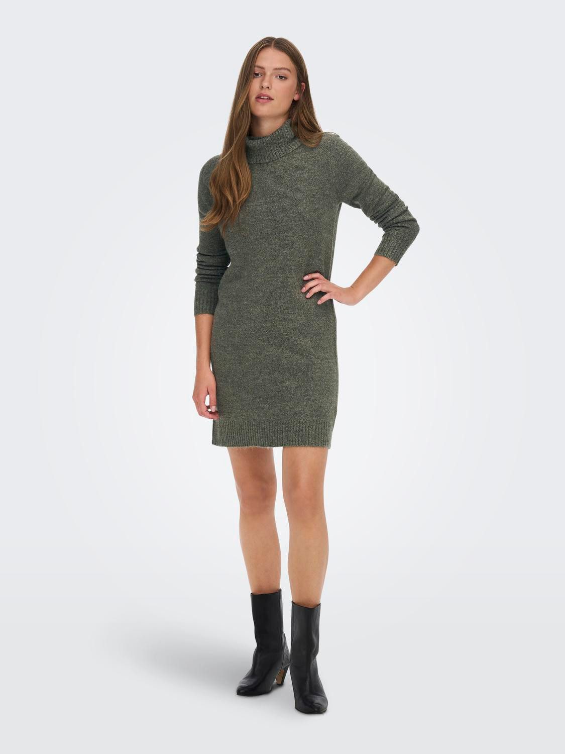JDY Gebreide jurk ELANORA L S COWLNECK DRESS KNT NOOS