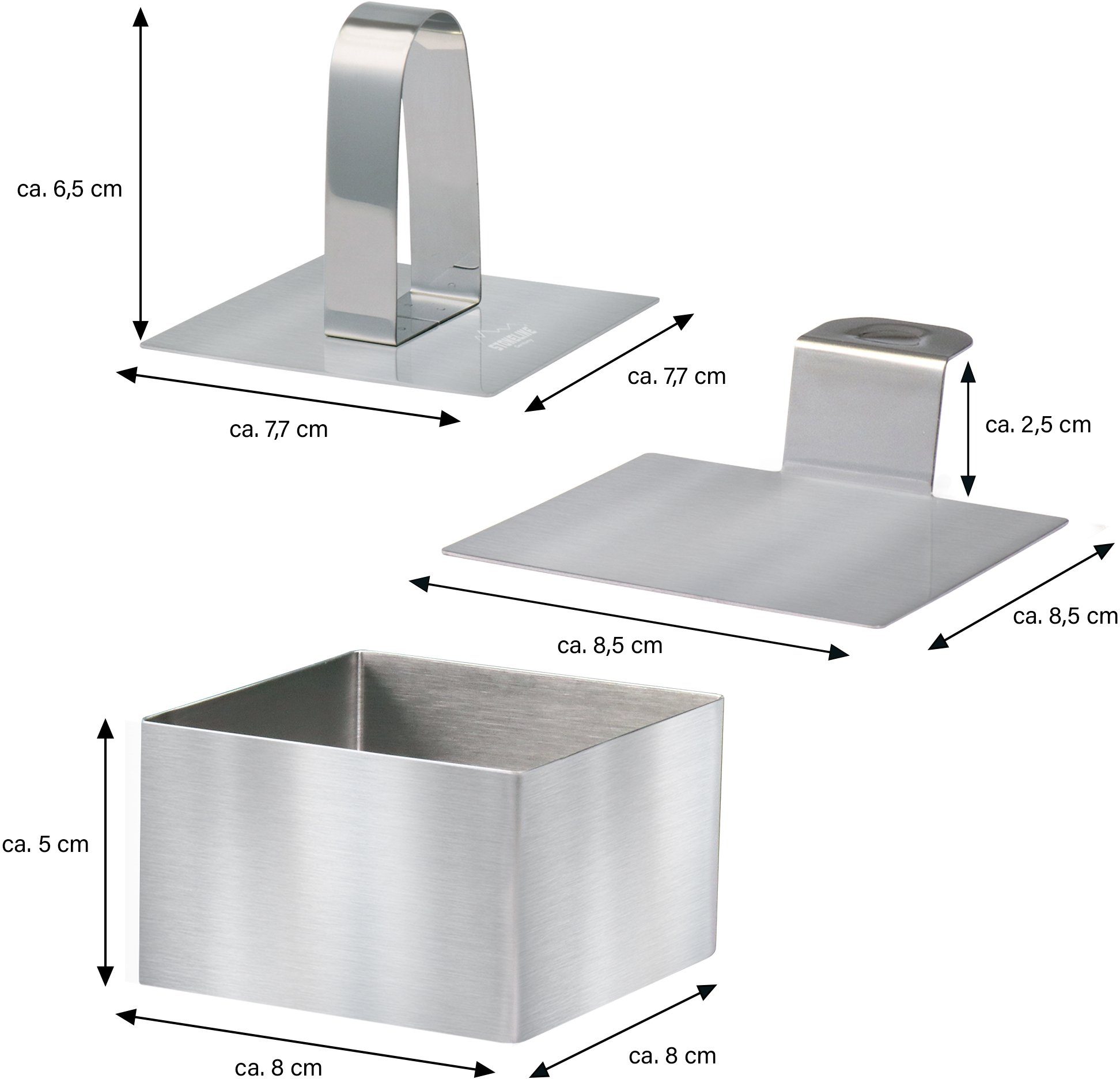 STONELINE Ringvorm hoekig (set, 8-delig)