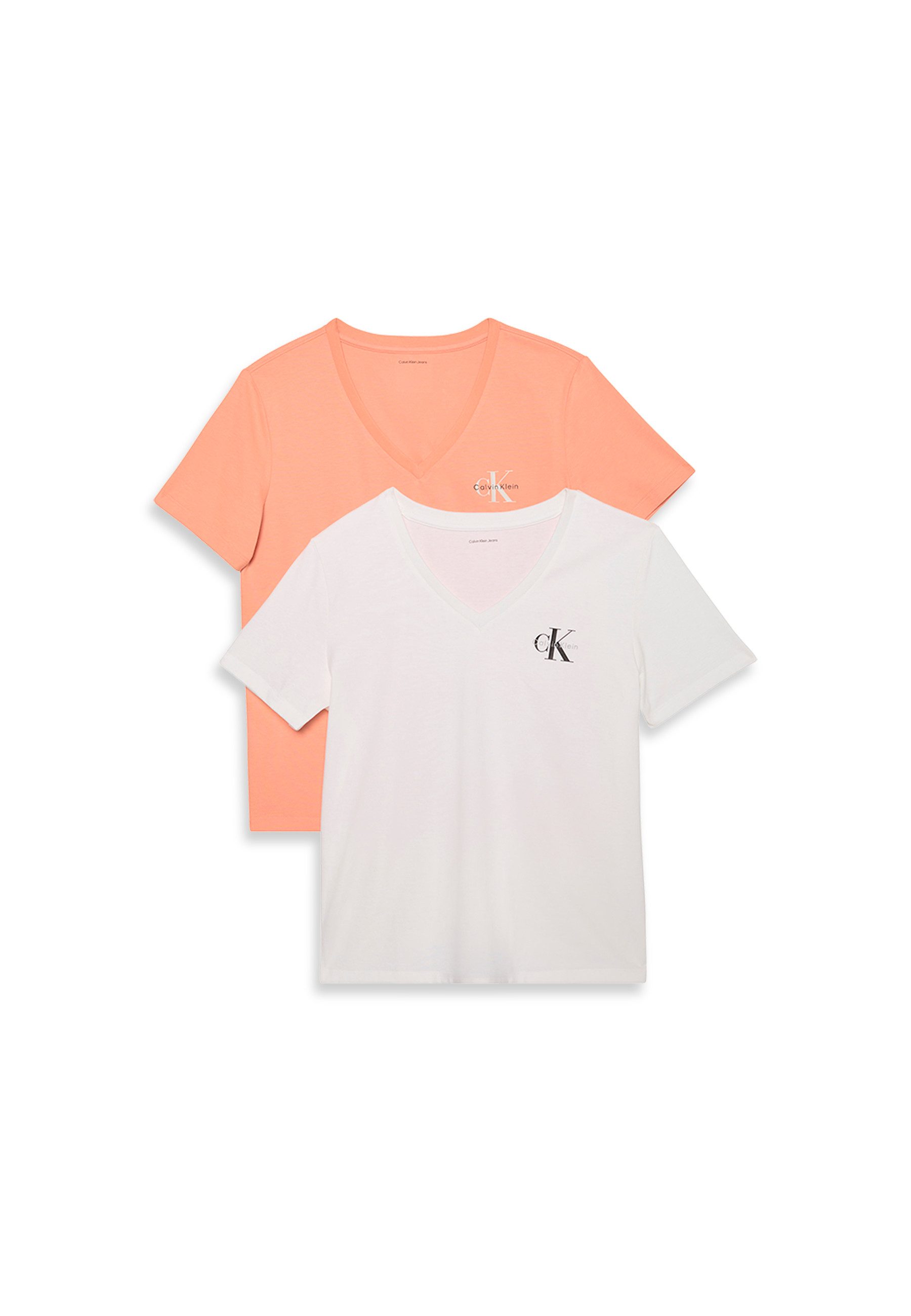 Calvin Klein Shirt met korte mouwen A- Logo VN 2 pack Tee (Set van 2)
