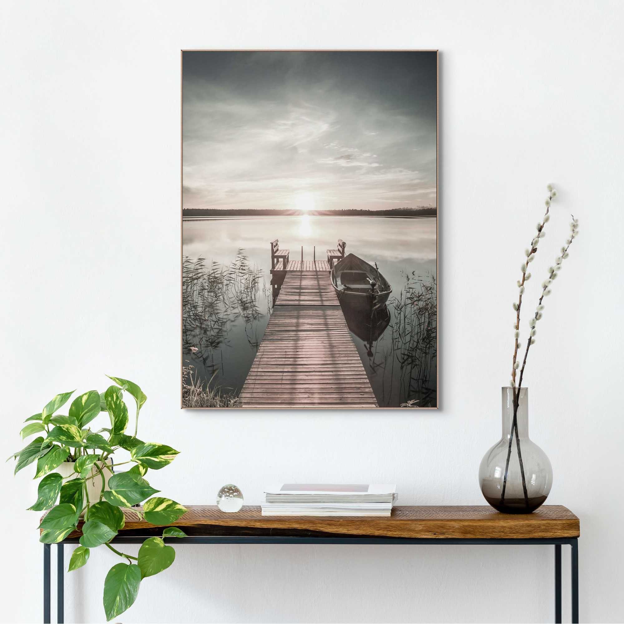 Reinders! Artprint Slim Frame Wood 50x70 Scandic Jetty