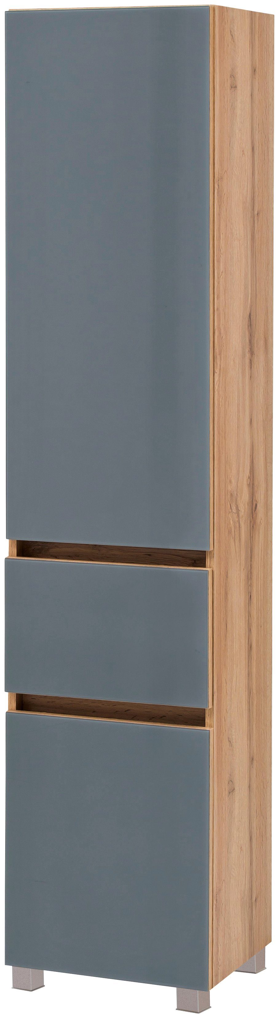 welltime Smalle kast Horki 40 cm breed, met lade buffetkasten grijs
